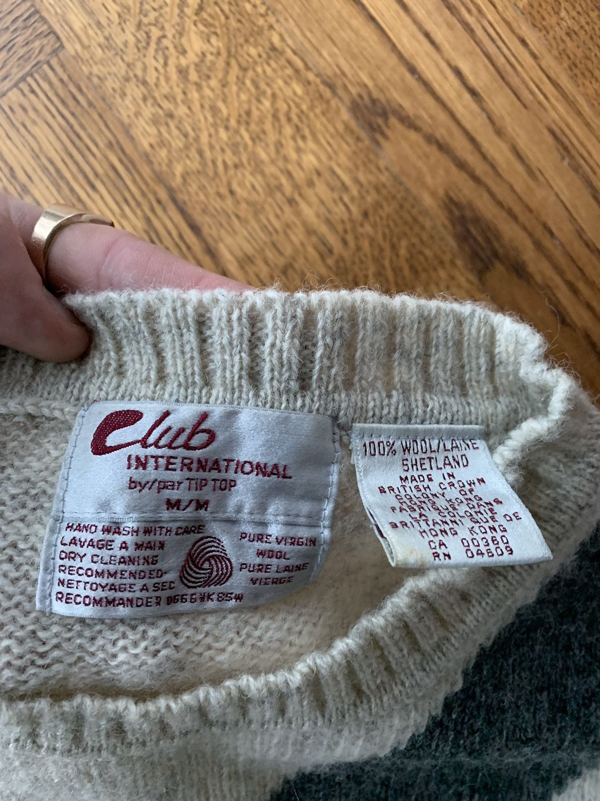 Japanese Brand × Vintage 80s Vintage Wool Sweater ALD Printed Wool Pullover Knit Jump Size US S / EU 44-46 / 1 - 4 Thumbnail
