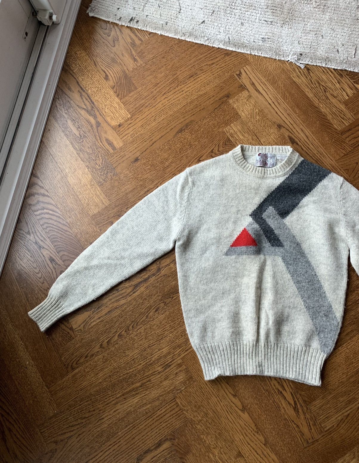 Japanese Brand × Vintage 80s Vintage Wool Sweater ALD Printed Wool Pullover Knit Jump Size US S / EU 44-46 / 1 - 2 Thumbnail