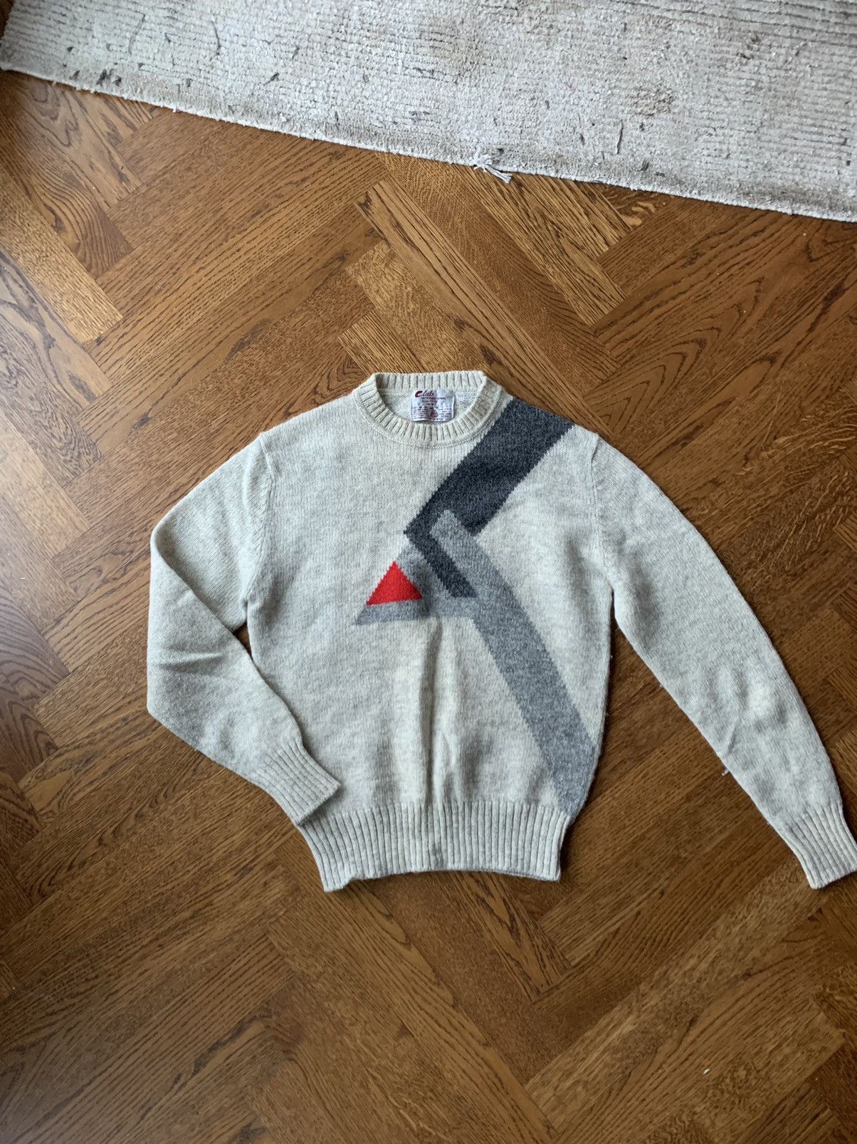 Japanese Brand × Vintage 80s Vintage Wool Sweater ALD Printed Wool Pullover Knit Jump Size US S / EU 44-46 / 1 - 3 Thumbnail