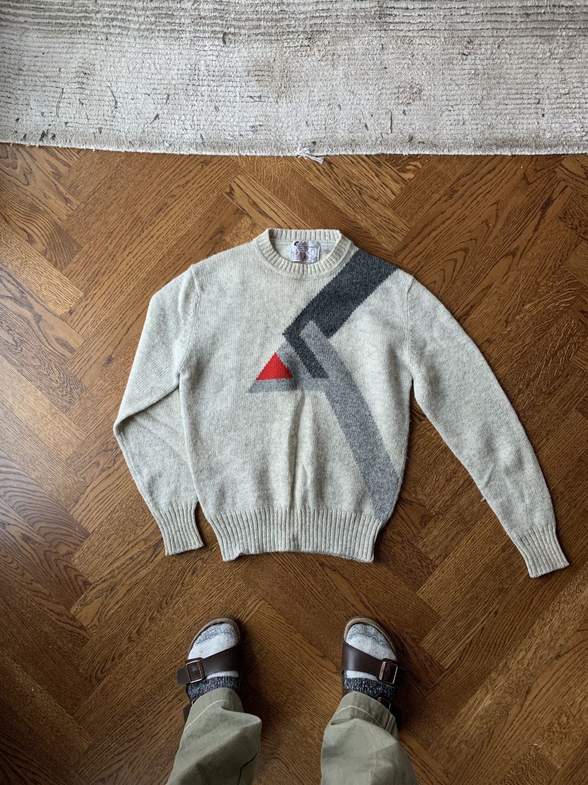 Japanese Brand × Vintage 80s Vintage Wool Sweater ALD Printed Wool Pullover Knit Jump Size US S / EU 44-46 / 1 - 7 Thumbnail