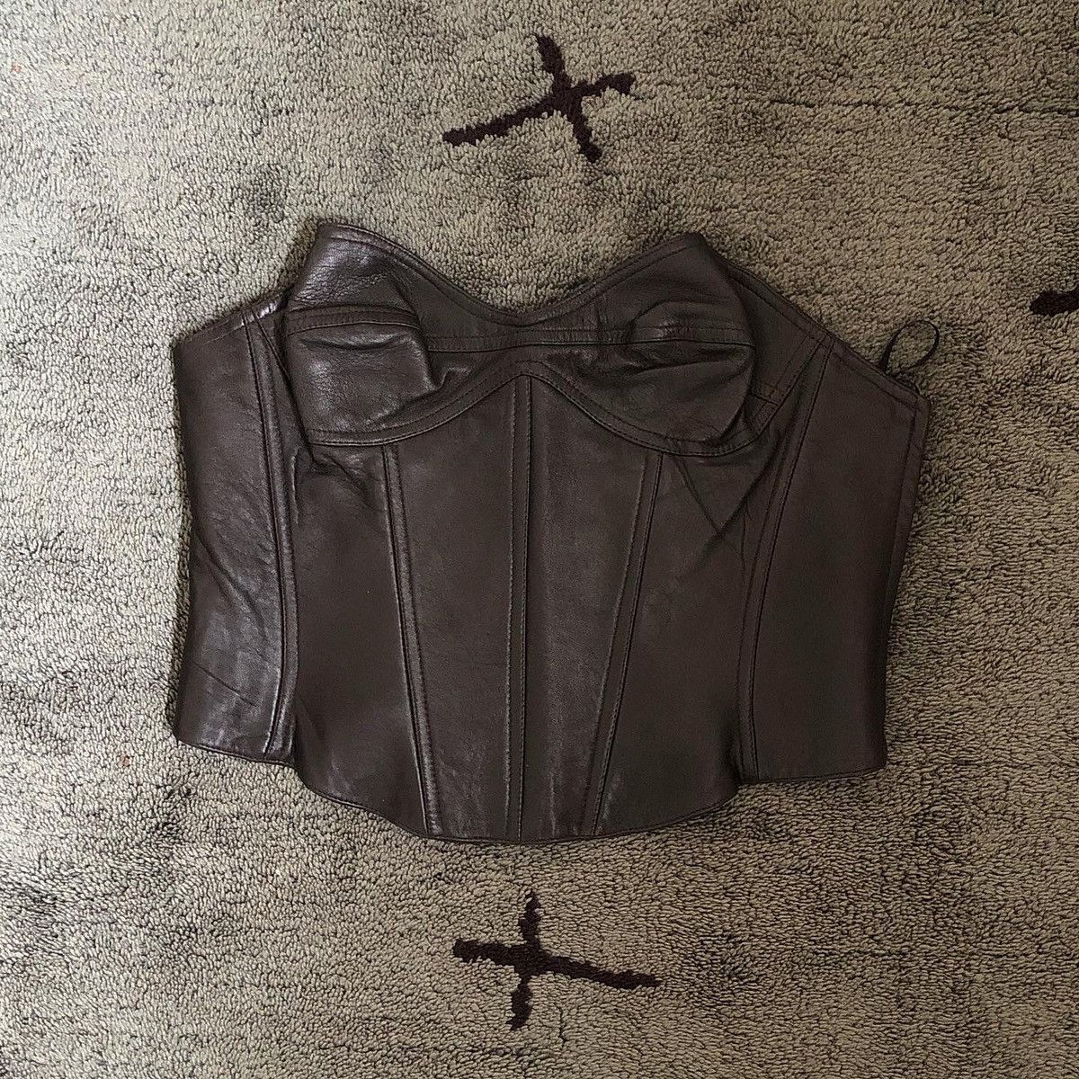 Thierry Mugler Thierry Mugler SS01 Spring 2001 Leather Bustier Archive Size M / US 6-8 / IT 42-44 - 2 Thumbnail