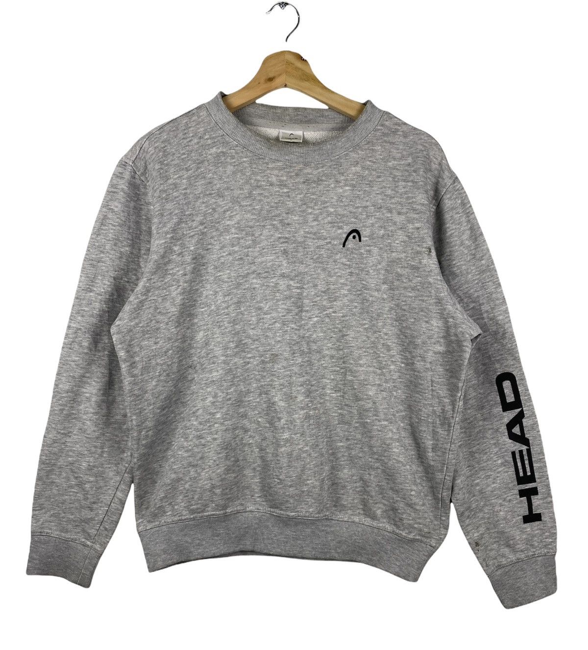 Japanese Brand STEAL 🔥 Vintage Small Logo Embroidered Head Sweatshirt Size US L / EU 52-54 / 3 - 1 Thumbnail