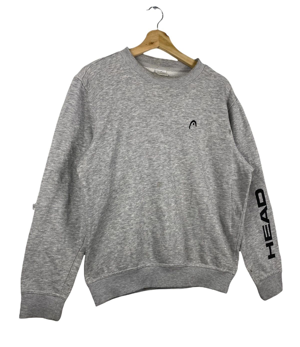 Japanese Brand STEAL 🔥 Vintage Small Logo Embroidered Head Sweatshirt Size US L / EU 52-54 / 3 - 2 Thumbnail