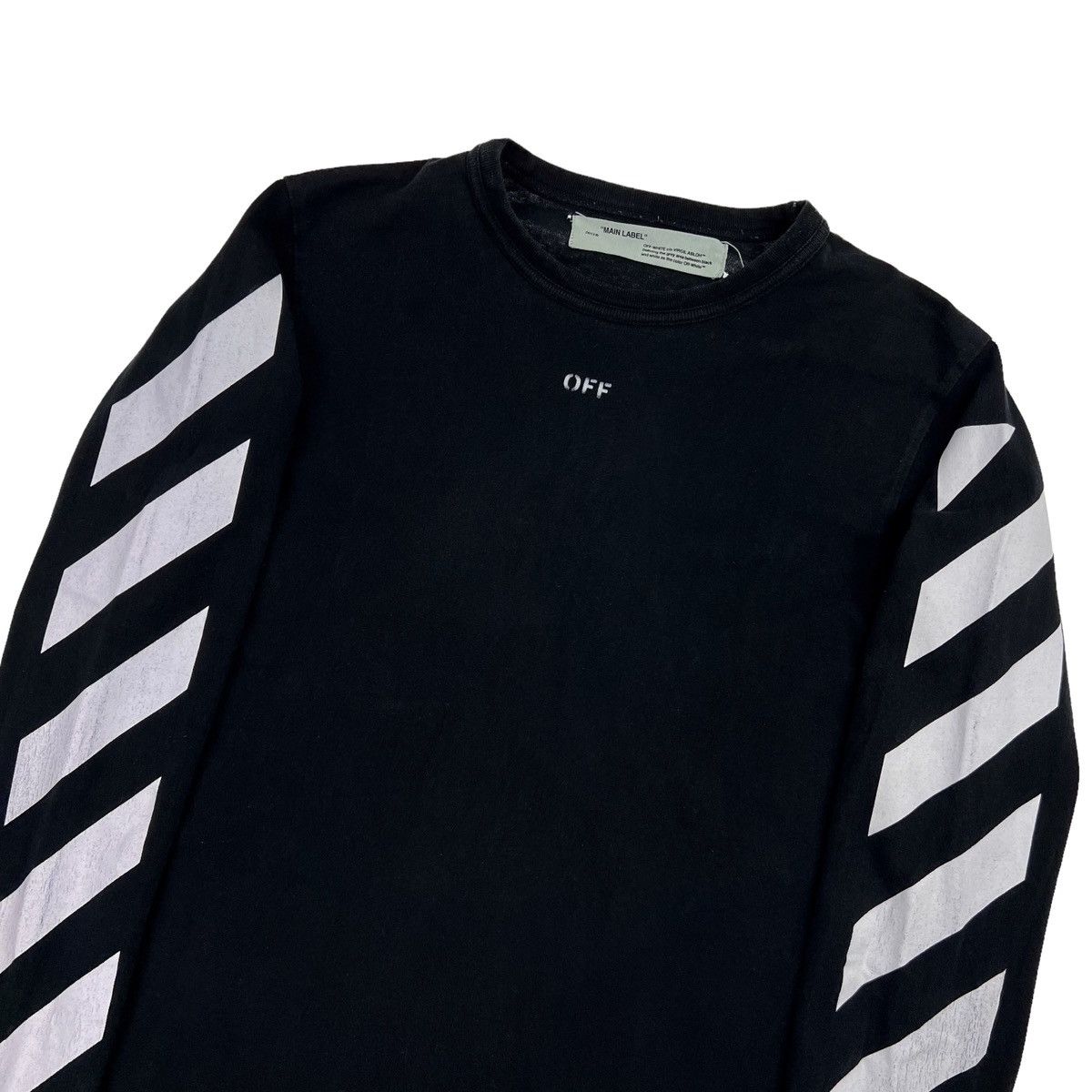 Off-White Off-White Diagonal Arrows Black Long Sleeve T Shirt Size US XS / EU 42 / 0 - 3 Thumbnail
