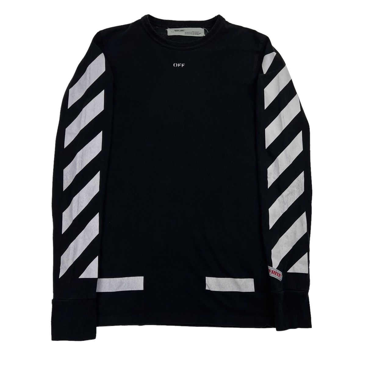 Off-White Off-White Diagonal Arrows Black Long Sleeve T Shirt Size US XS / EU 42 / 0 - 4 Thumbnail