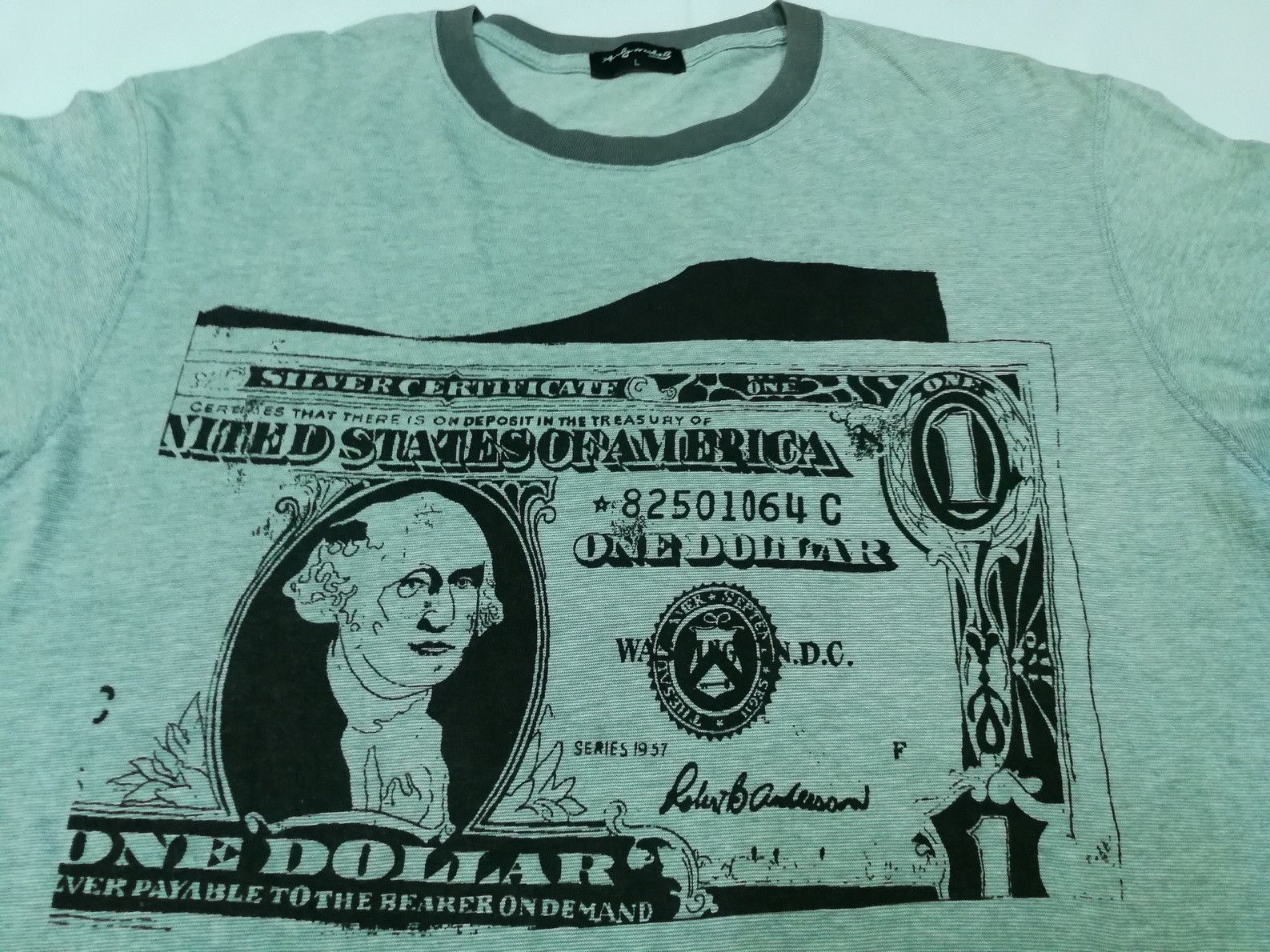 Andy Warhol ANDY WARHOL Big Logo One Dollar Money Art Tee Size US L / EU 52-54 / 3 - 2 Thumbnail