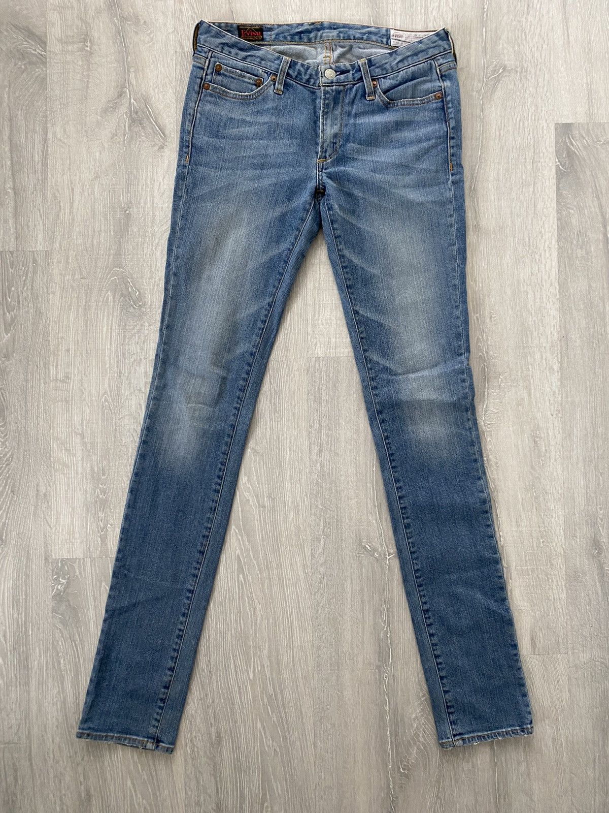 Evisu Evisu Japan vintage navy jeans green seagulls selvedge Size US 27 - 5 Thumbnail