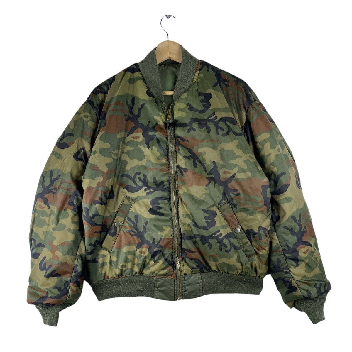Other Vintage Puremind Camo Riversable Zip Up Bomber Jacket Size US L / EU 52-54 / 3 - 1 Thumbnail