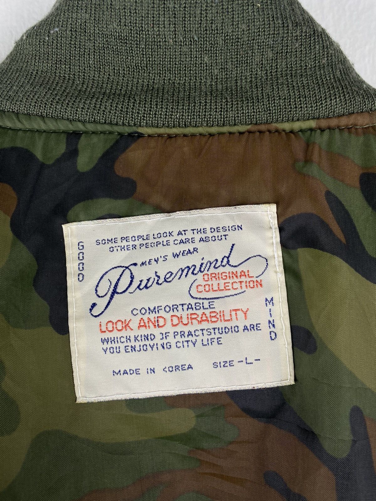 Other Vintage Puremind Camo Riversable Zip Up Bomber Jacket Size US L / EU 52-54 / 3 - 6 Thumbnail
