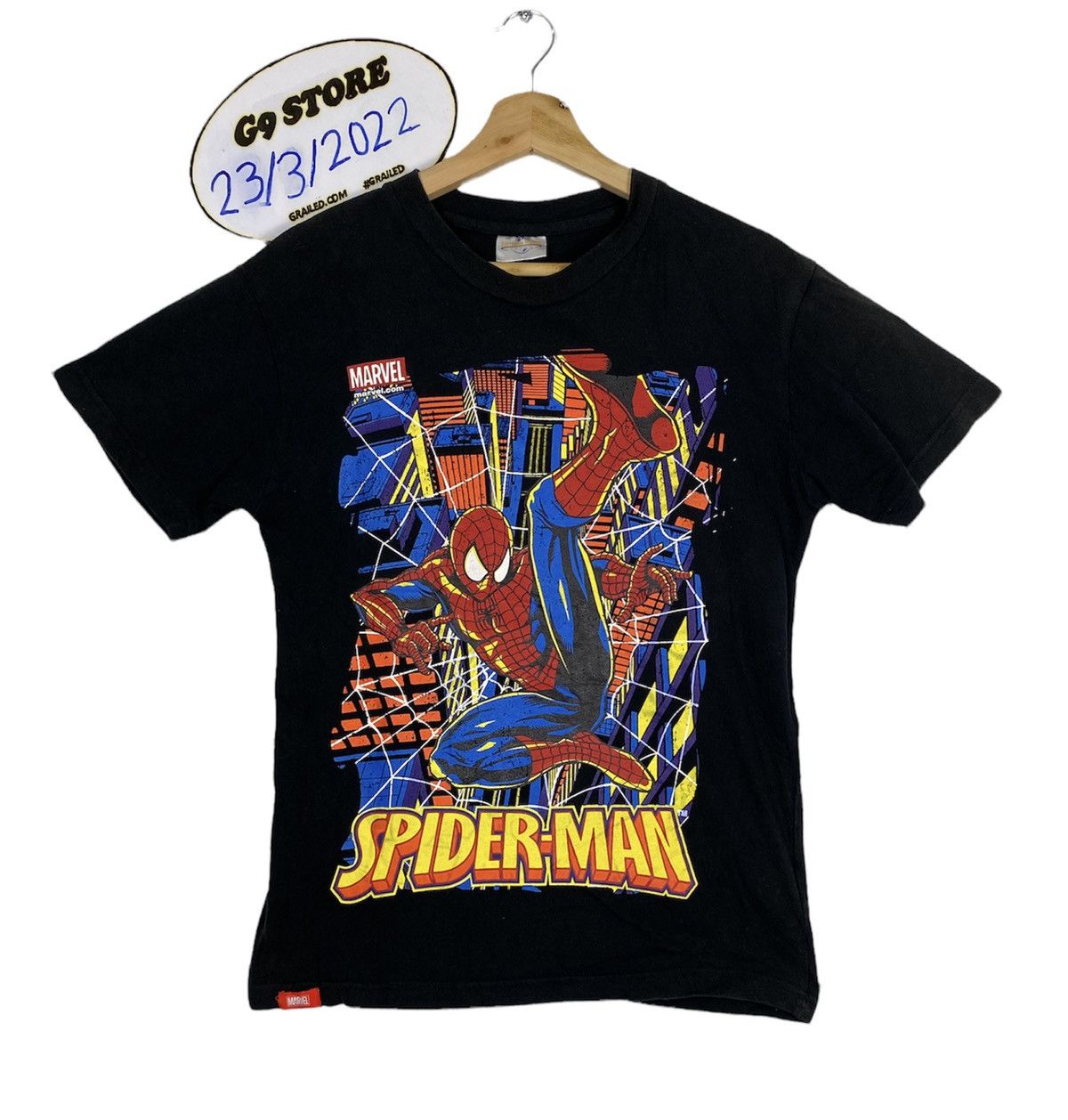 image of Marvel Comics x Movie Offer Spiderman Marvel By Universal Studio Tee T Shirt, Men's (Size Small)