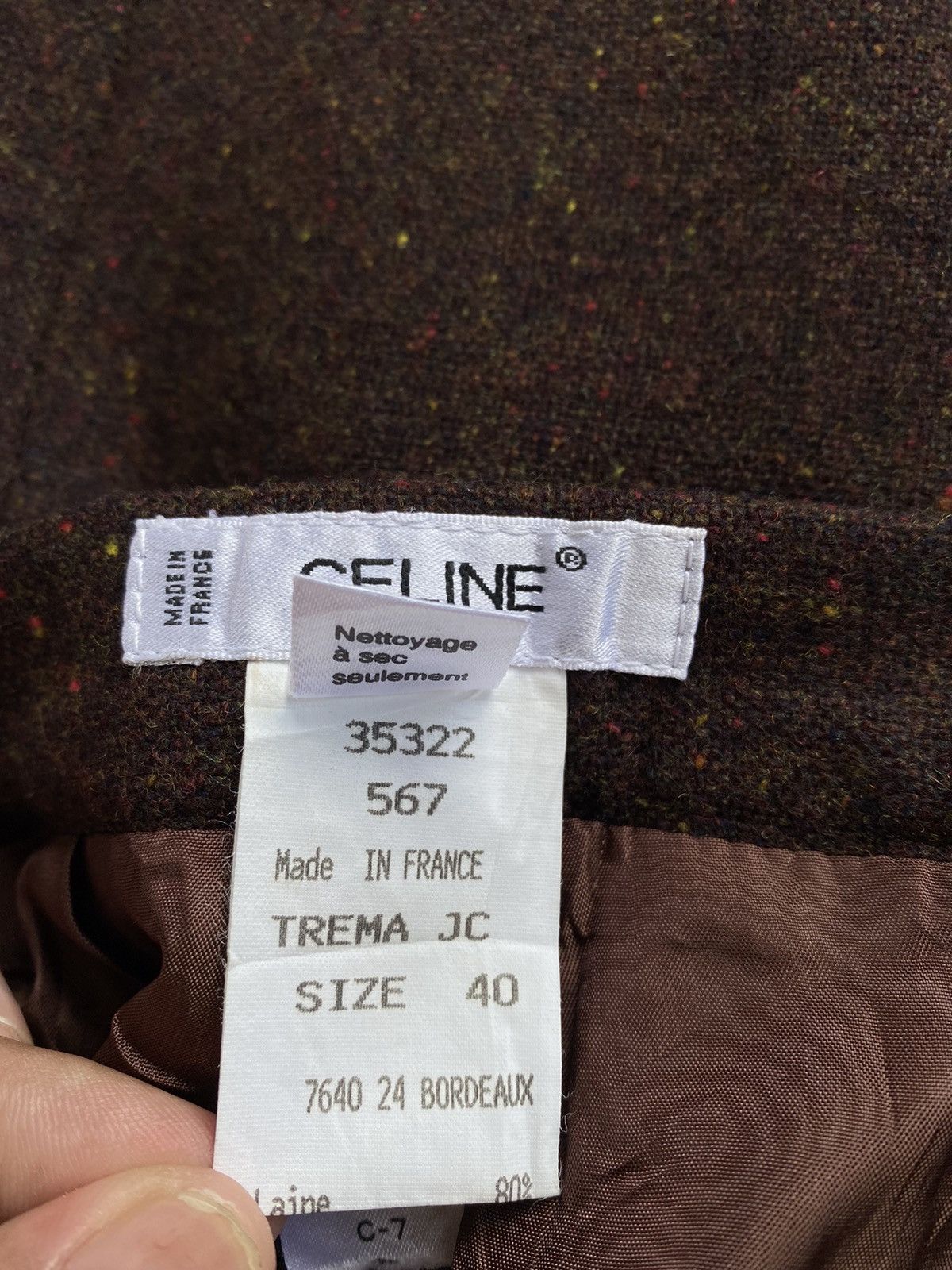 Celine STEAL 🔥 Vintage Celine Trema JC Wool Skirts Size 28" / US 6 / IT 42 - 6 Thumbnail