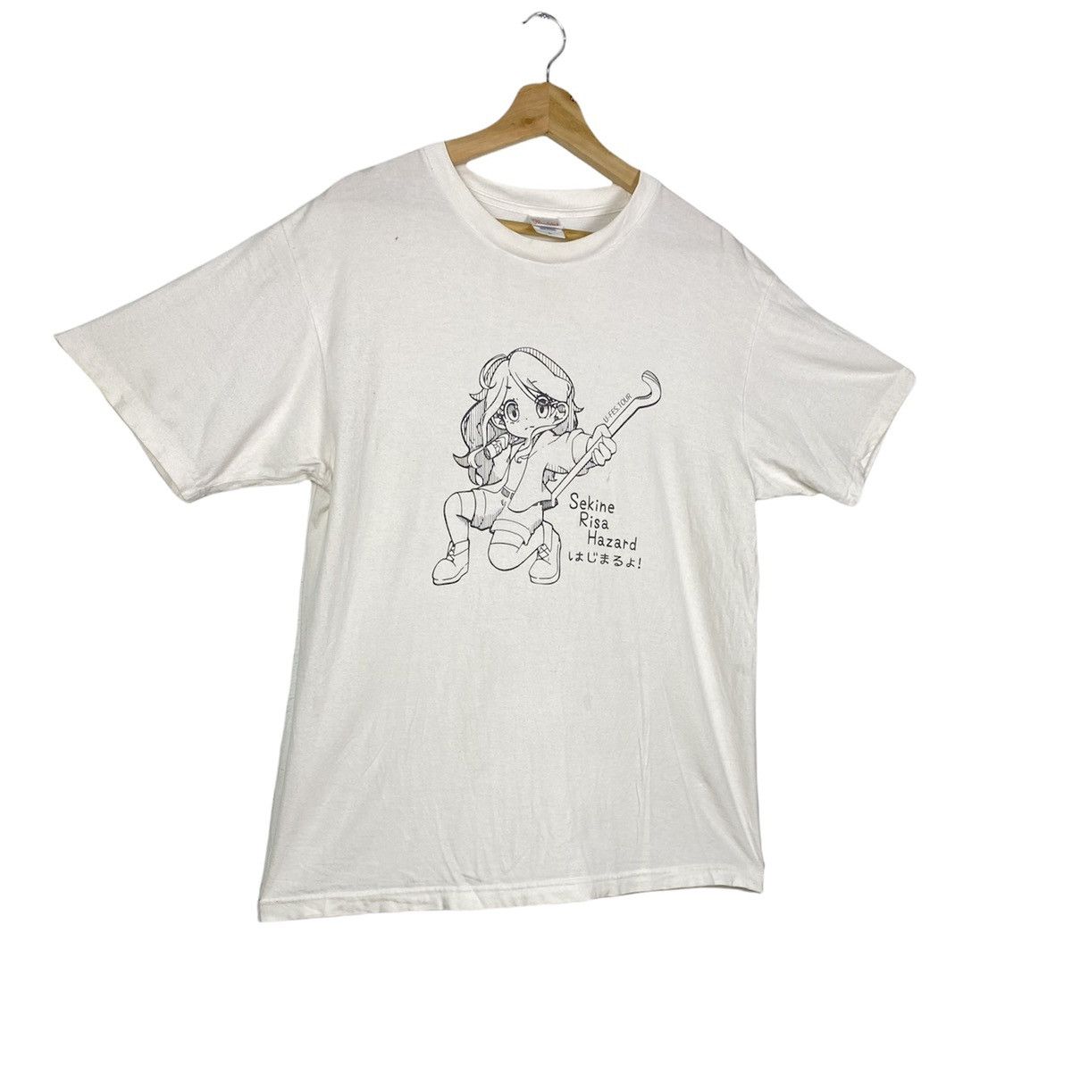 Anime NEED GONE 🔥 Vintage Sekine Risa Hazard T shirt Tee Size US L / EU 52-54 / 3 - 2 Thumbnail