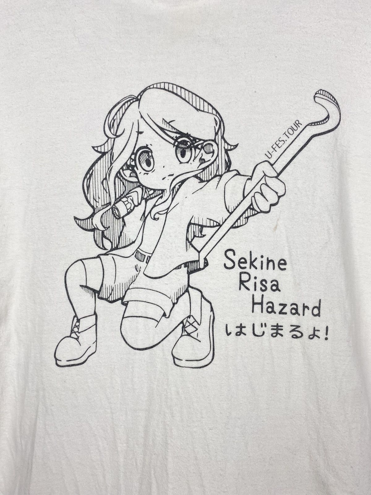 Anime NEED GONE 🔥 Vintage Sekine Risa Hazard T shirt Tee Size US L / EU 52-54 / 3 - 3 Thumbnail