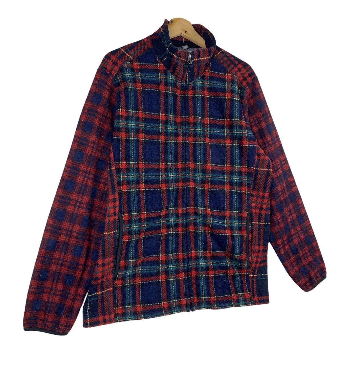 Japanese Brand OFFER 🔥 Vintage Fleece Checkered Sweater Jacket By Uniqlo Size US XL / EU 56 / 4 - 2 Thumbnail