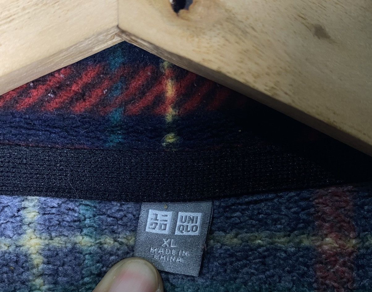 Japanese Brand OFFER 🔥 Vintage Fleece Checkered Sweater Jacket By Uniqlo Size US XL / EU 56 / 4 - 4 Thumbnail