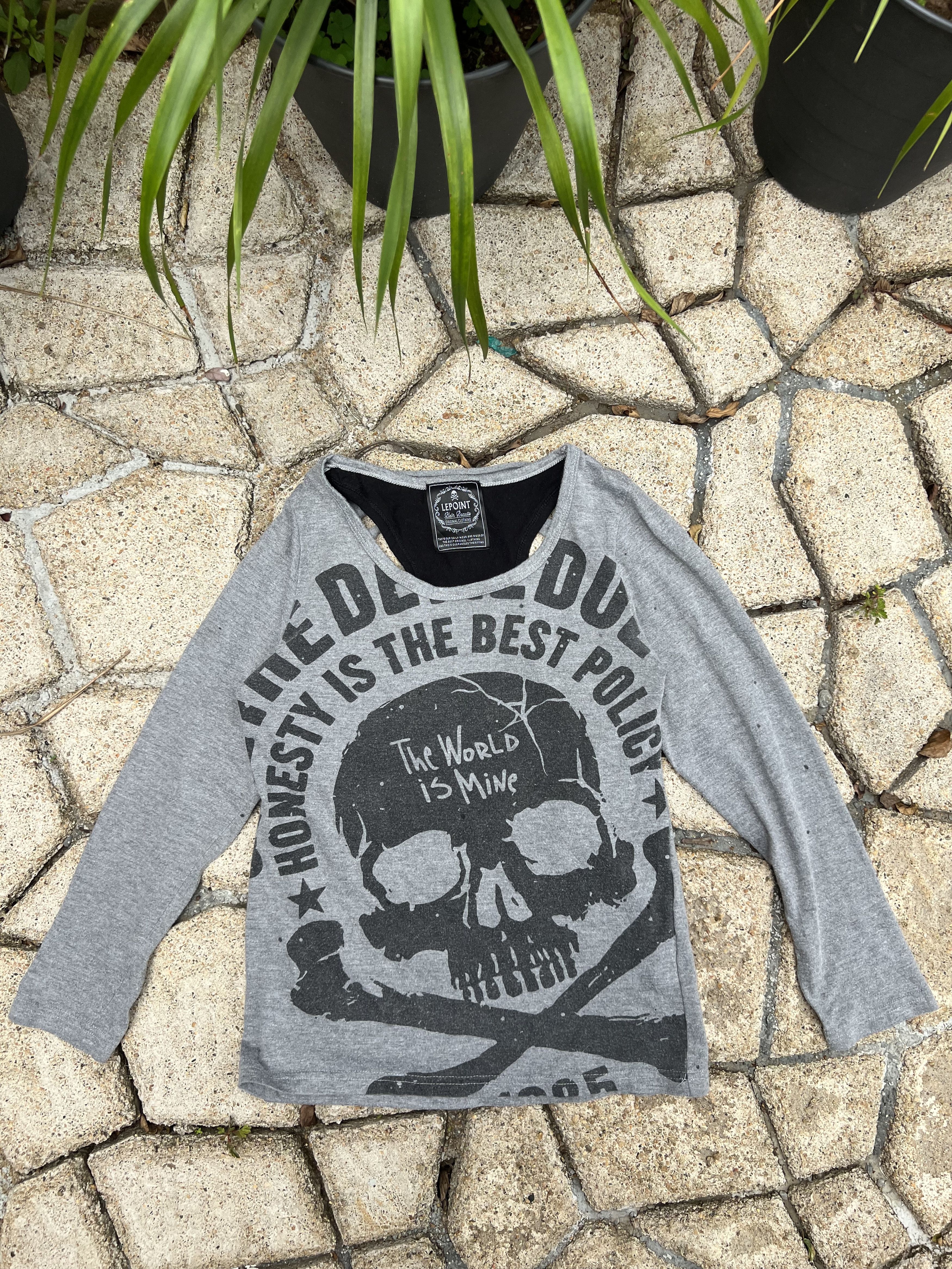 Seditionaries 🔥Lepoint Skulls The World Is Mine Long Sleeves Size XS / US 0-2 / IT 36-38 - 11 Thumbnail