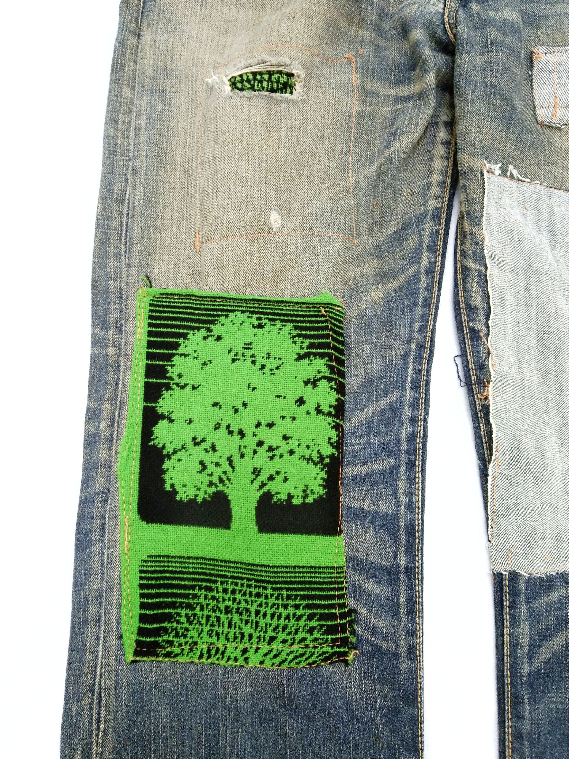 Levi's Vintage Levi's 505 Custom Patchwork Denim Jeans 34x32 Size US 34 / EU 50 - 6 Thumbnail