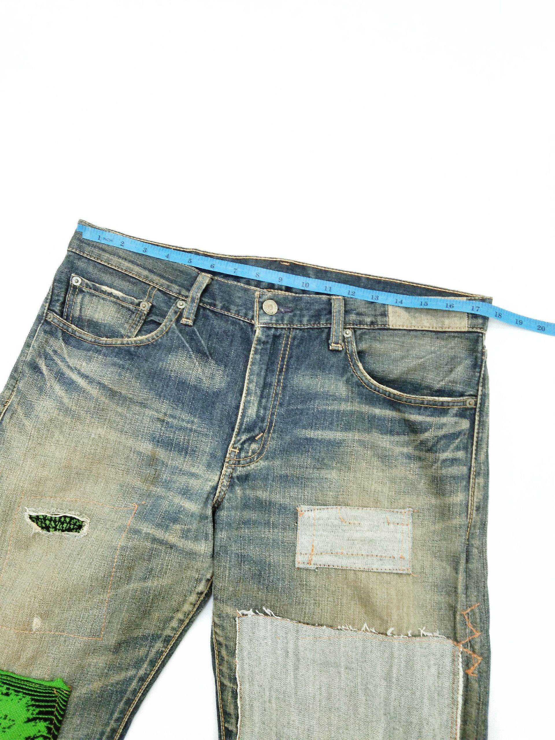 Levi's Vintage Levi's 505 Custom Patchwork Denim Jeans 34x32 Size US 34 / EU 50 - 10 Thumbnail