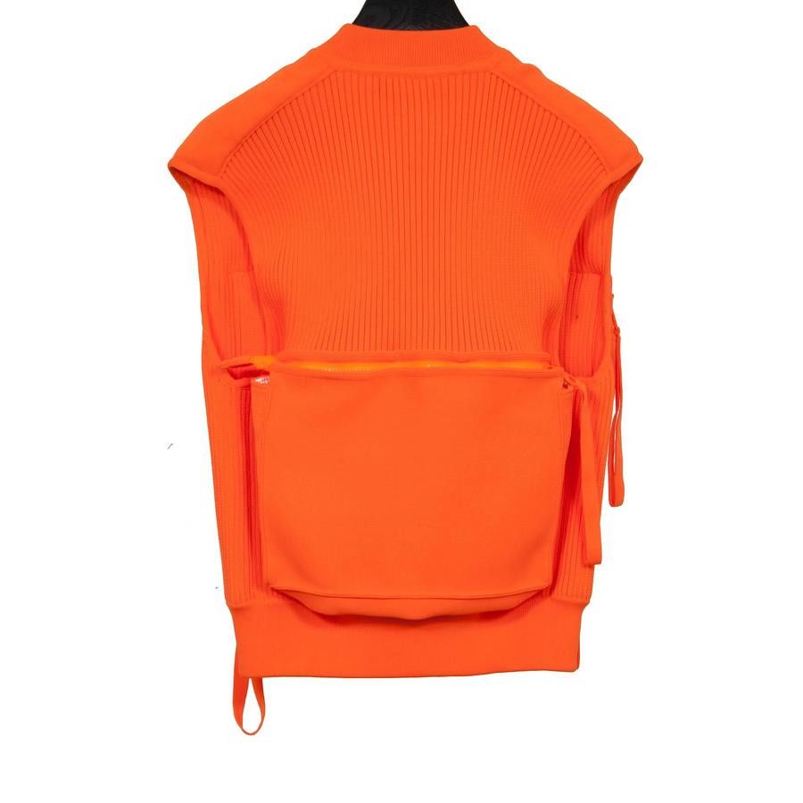 Louis Vuitton LV SS 2019 Runway Ribbed Utility Gilet Vest Orange Virgil Size US S / EU 44-46 / 1 - 5 Thumbnail