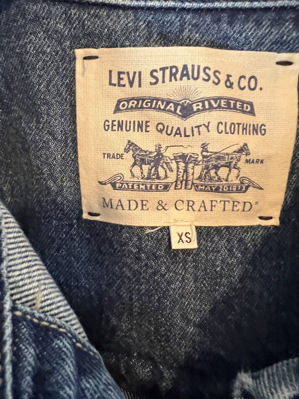 Levi's × Levi's Made & Crafted Levis Sunray Trucker Made & Crafted Cropped Denim Jacket Size XS / US 0-2 / IT 36-38 - 4 Thumbnail