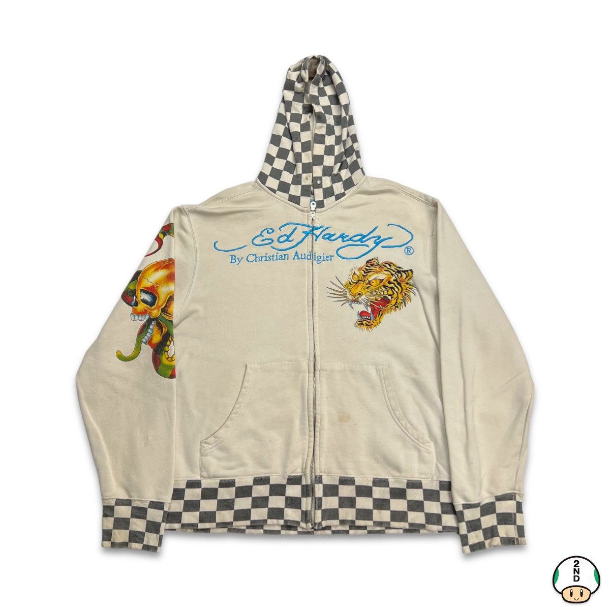 Ed Hardy Vintage Ed Hardy Christian Audigier Hoodie Flame Tiger Y2K Size US XL / EU 56 / 4 - 7 Thumbnail