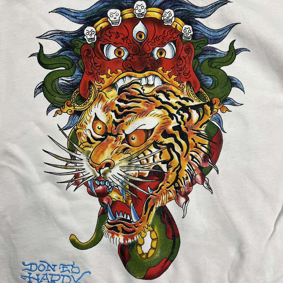 Ed Hardy Vintage Ed Hardy Christian Audigier Hoodie Flame Tiger Y2K Size US XL / EU 56 / 4 - 2 Thumbnail