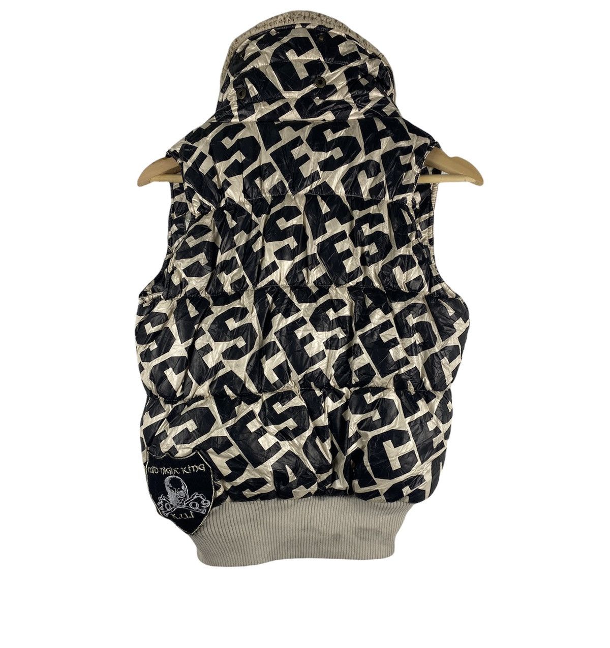 Japanese Brand STEAL 🔥 Patchwork Aces Fullprint Sherpa Vest By Xaja Size M / US 6-8 / IT 42-44 - 16 Thumbnail