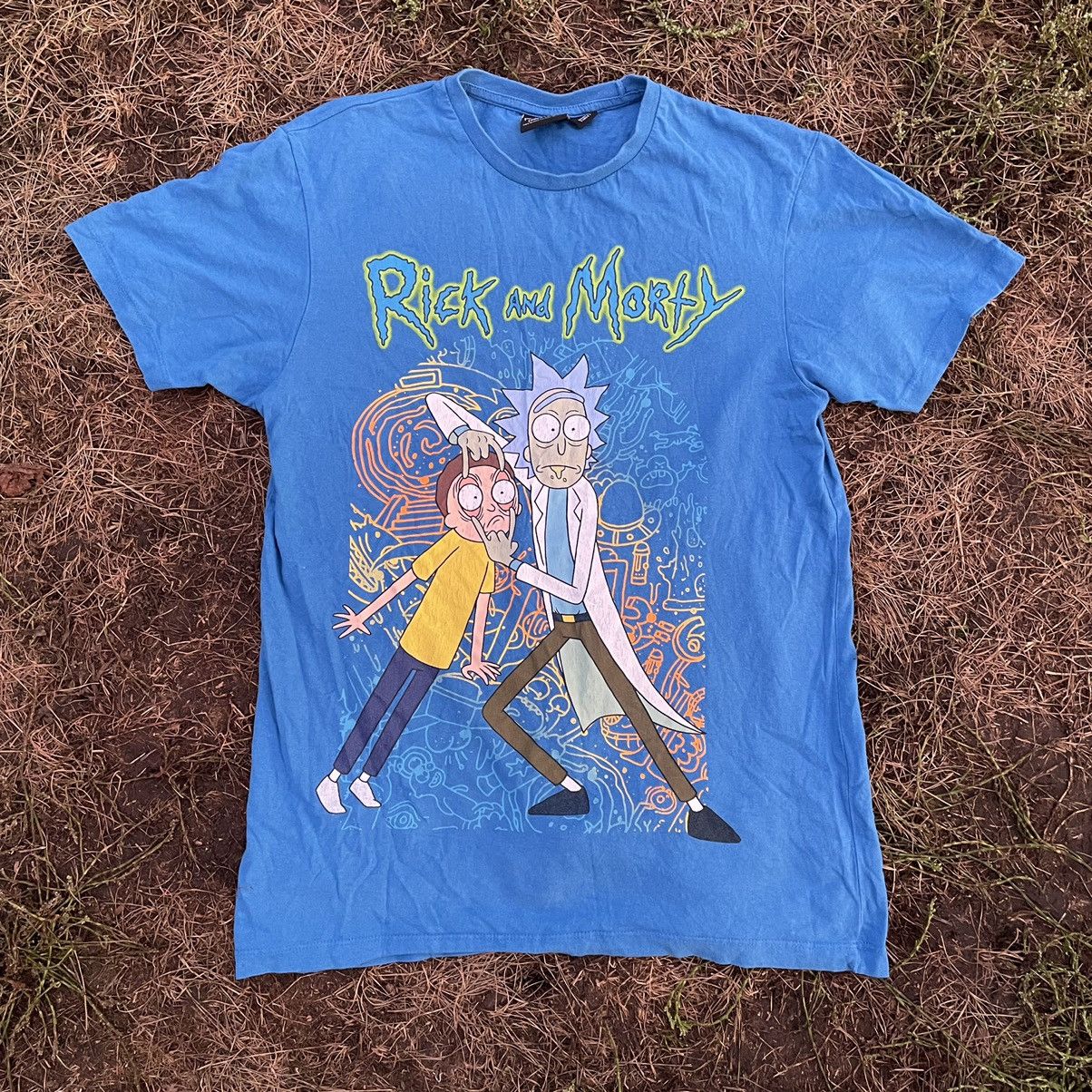 image of Y2K Adult “Rick And Morty ” Spot Marley Humor Tee in Red, Men's (Size Small)