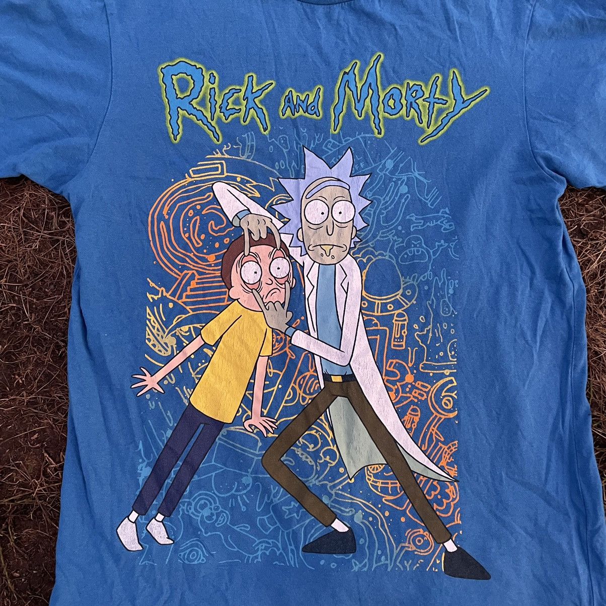Vintage Vintage Y2K Rick and Morty Sun Faded Graphic Tee Blue Rave S Size US S / EU 44-46 / 1 - 4 Thumbnail