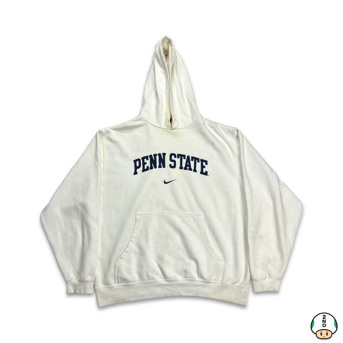 Nike Vintage 90s Nike Penn State University Hoodie Center Swoosh Size US L / EU 52-54 / 3 - 1 Thumbnail