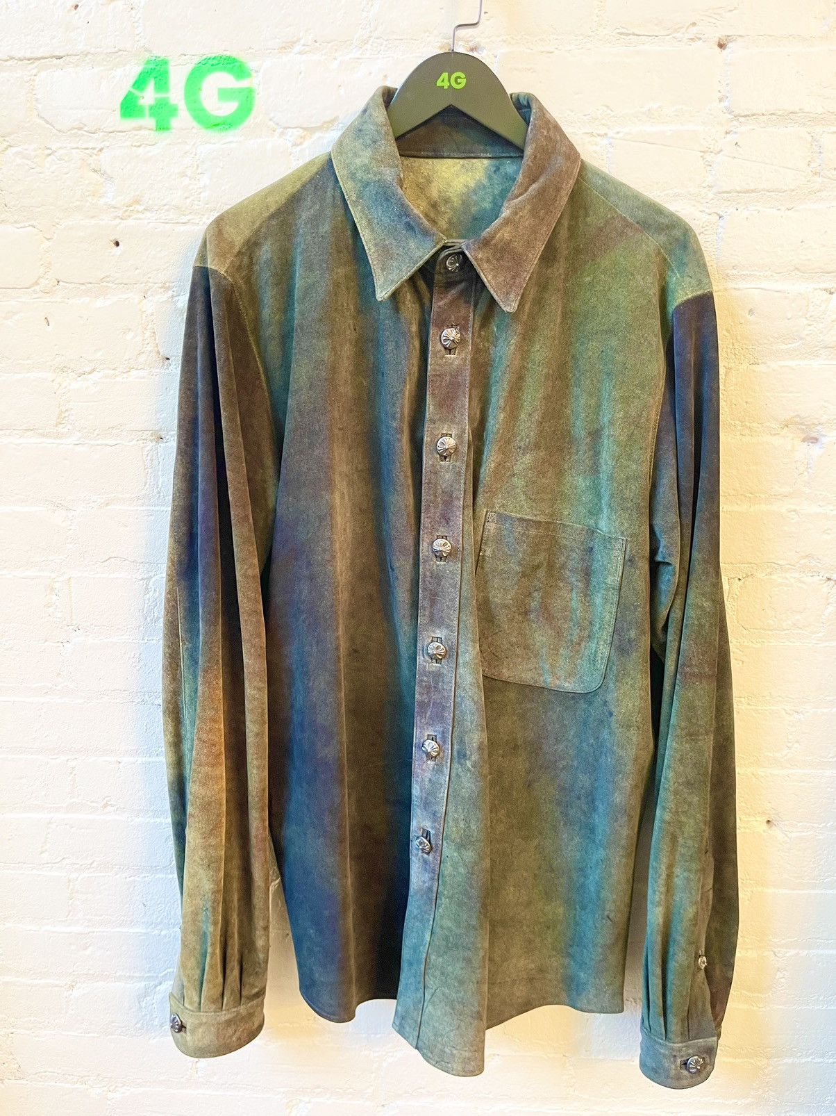 image of Chrome Hearts 1/1 Tie Dye Suede Leather Jacket 4Gseller, Men's (Size 2XL)