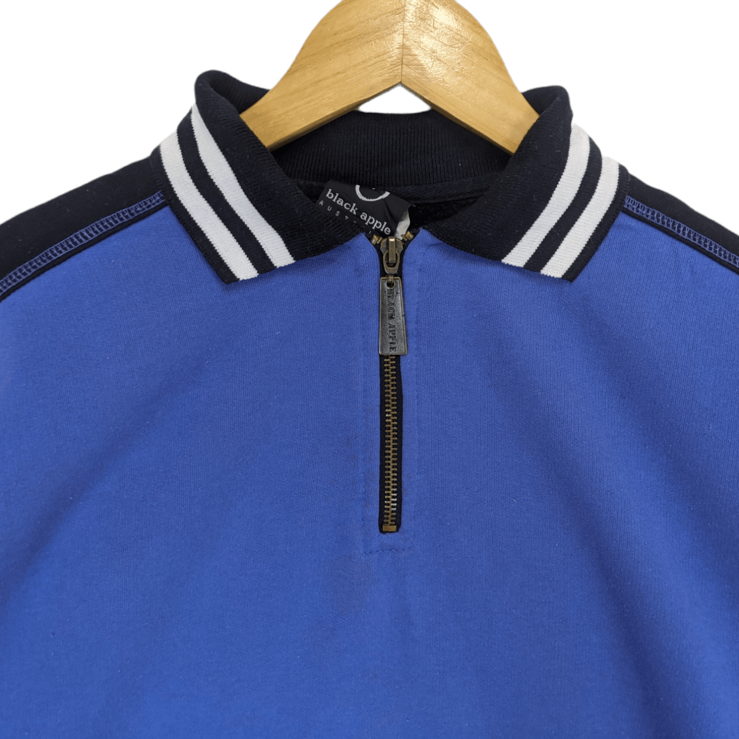 Black Apple Australia BLACK APPLE Polo Jumper Sweatshirt Size US XL / EU 56 / 4 - 4 Thumbnail