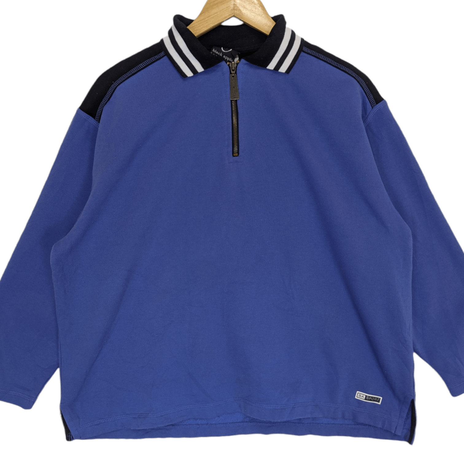 Black Apple Australia BLACK APPLE Polo Jumper Sweatshirt Size US XL / EU 56 / 4 - 2 Thumbnail