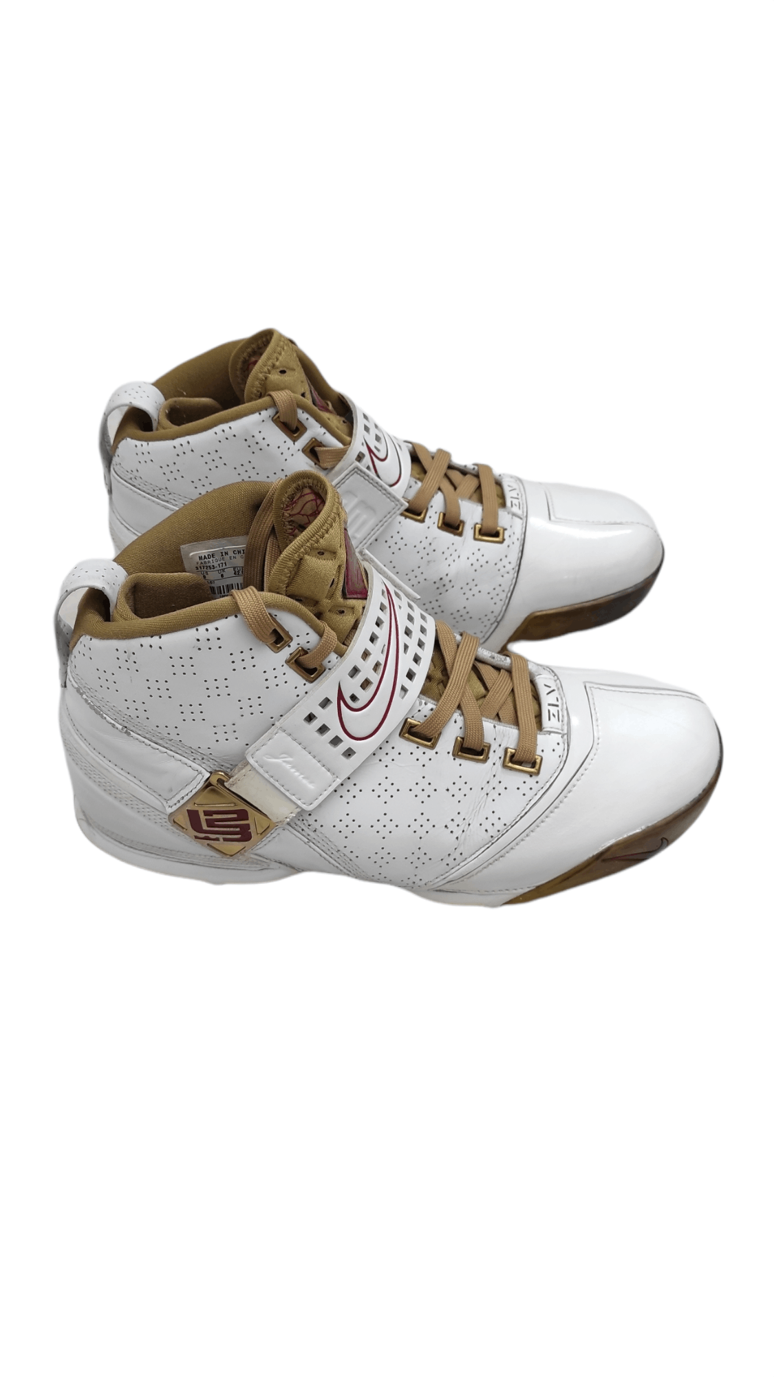 Nike Final drop! Nike Zoom LeBron V “Akron Vision” White/Gold Size US 9 / EU 42 - 2 Thumbnail