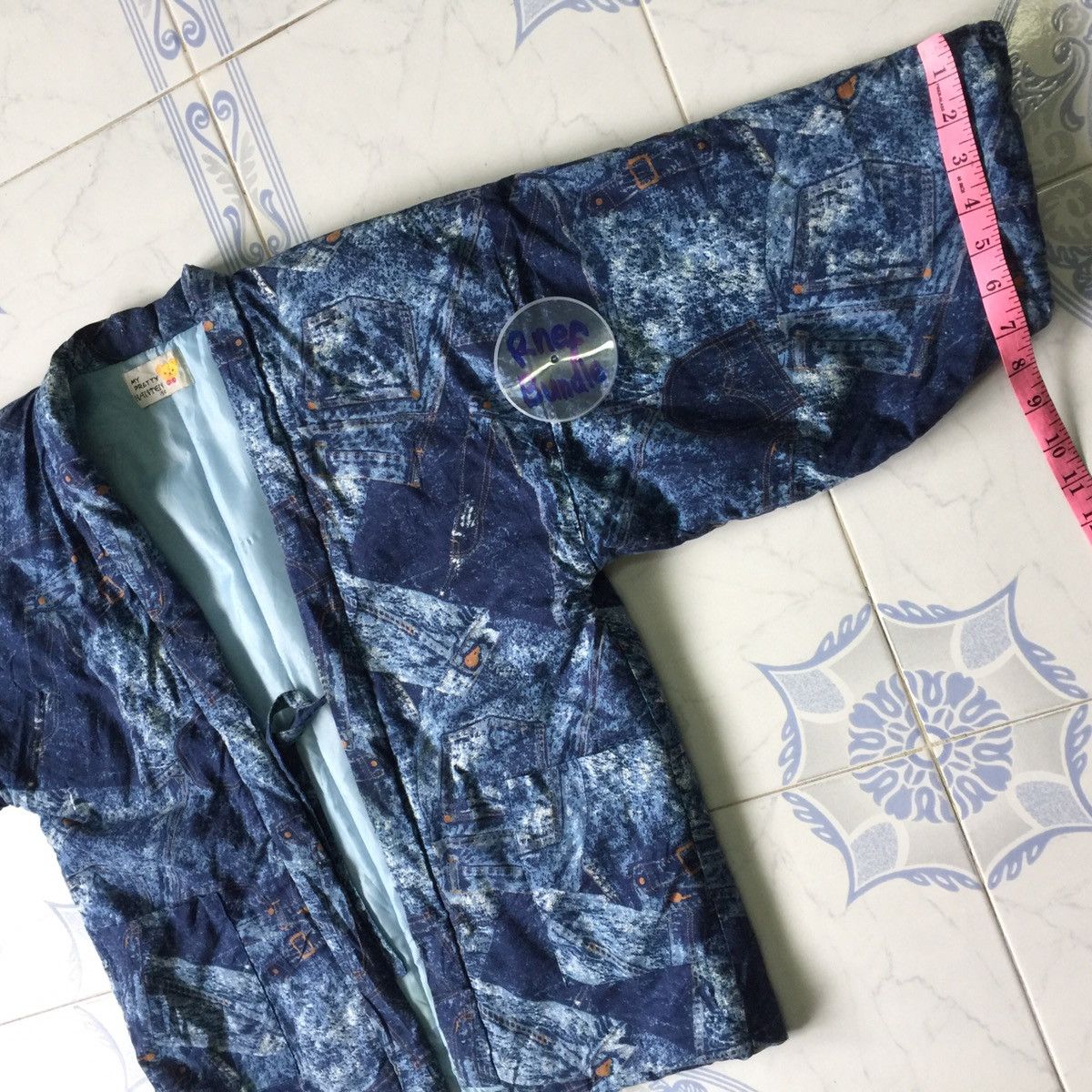 Japanese Brand Rare kimono hanten denim design Size US S / EU 44-46 / 1 - 10 Thumbnail