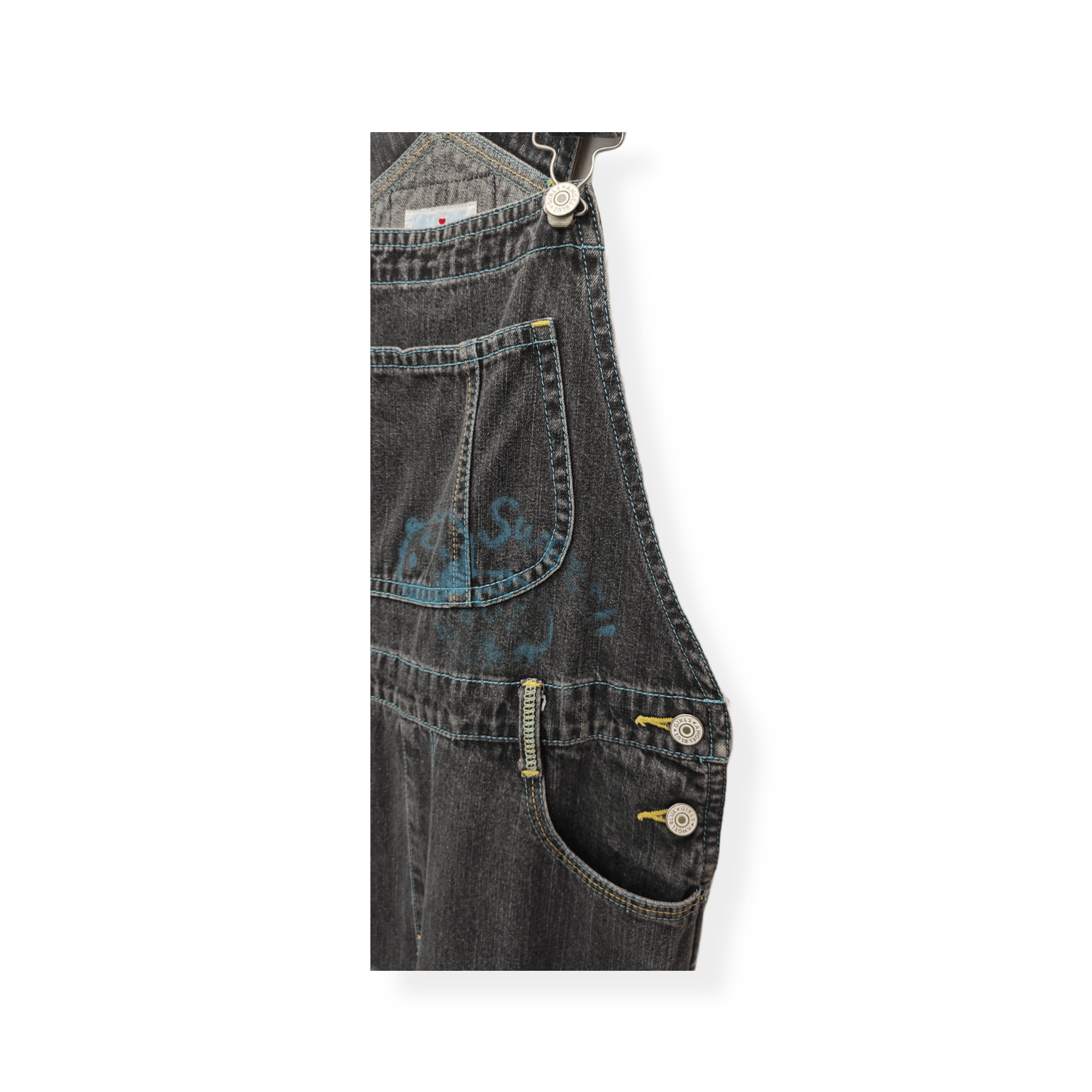 Angel Blue Archive 1990's ANGEL BLUE painter denim waistband overalls Size US 31 - 10 Thumbnail