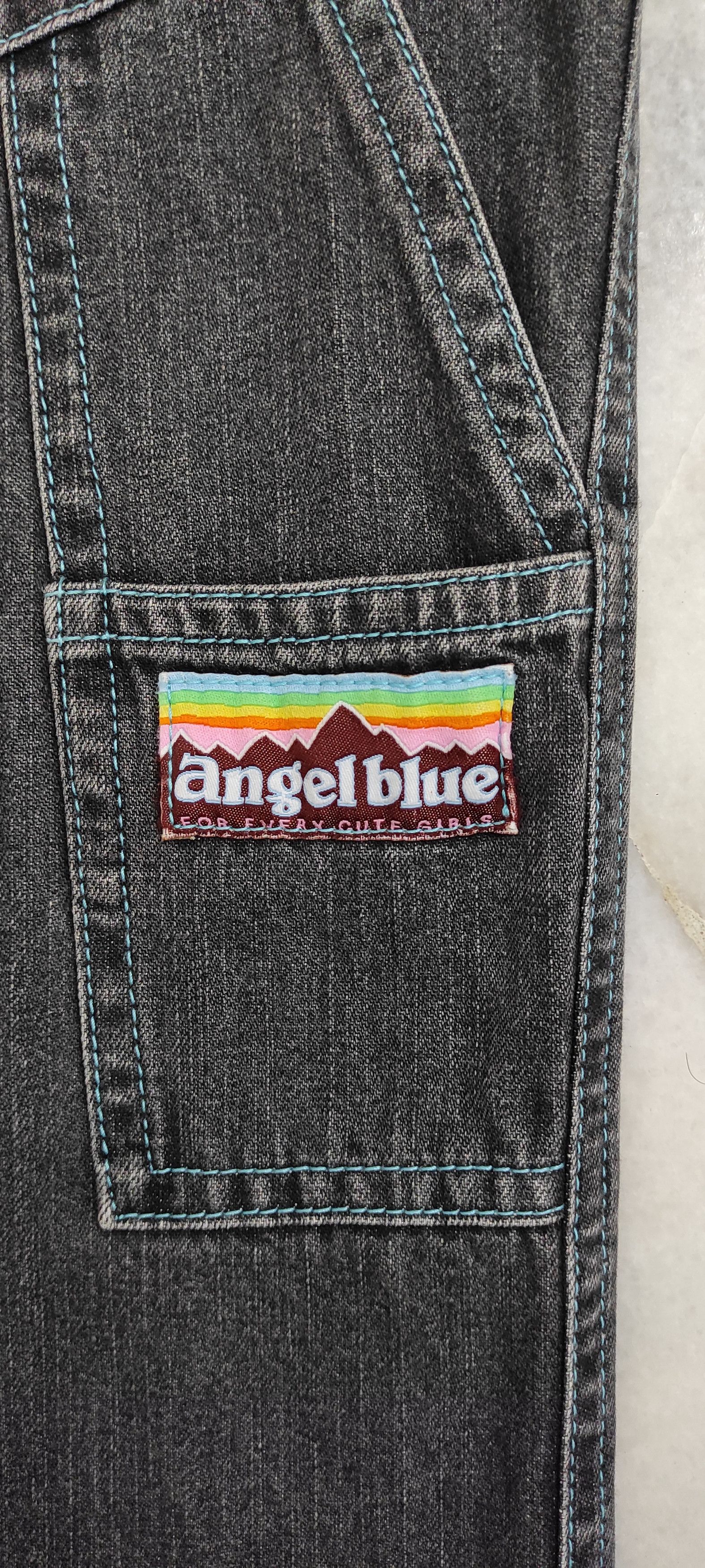 Angel Blue Archive 1990's ANGEL BLUE painter denim waistband overalls Size US 31 - 4 Thumbnail