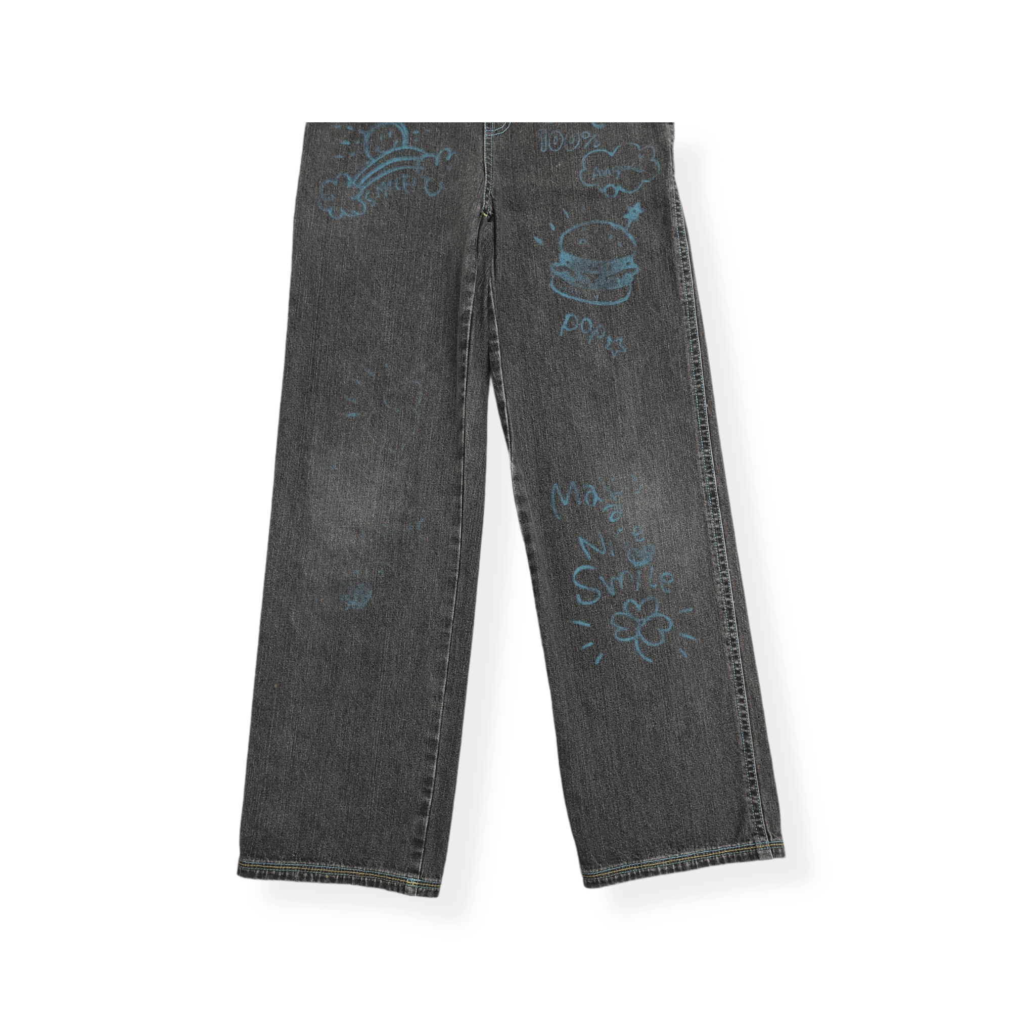 Angel Blue Archive 1990's ANGEL BLUE painter denim waistband overalls Size US 31 - 11 Thumbnail
