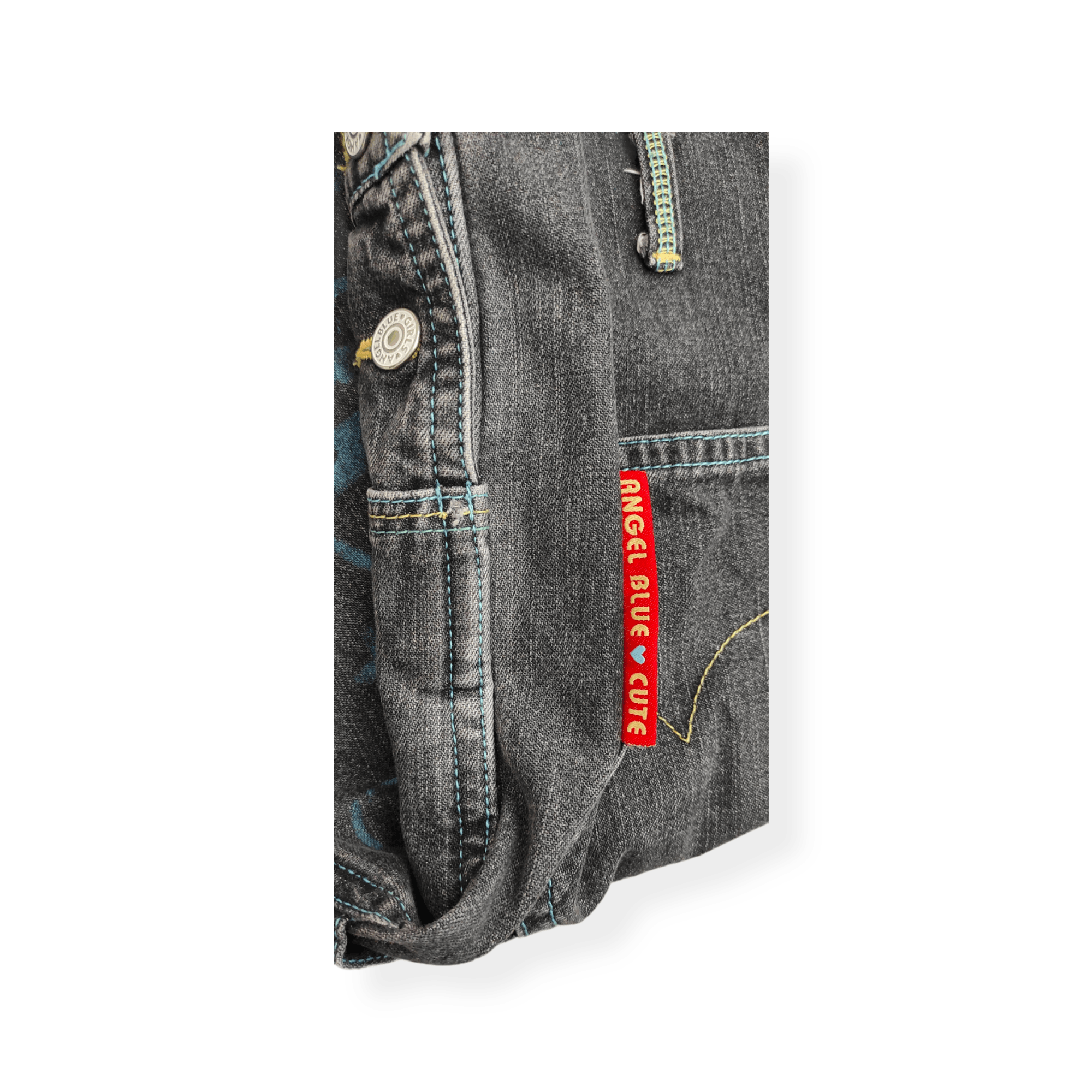 Angel Blue Archive 1990's ANGEL BLUE painter denim waistband overalls Size US 31 - 13 Thumbnail