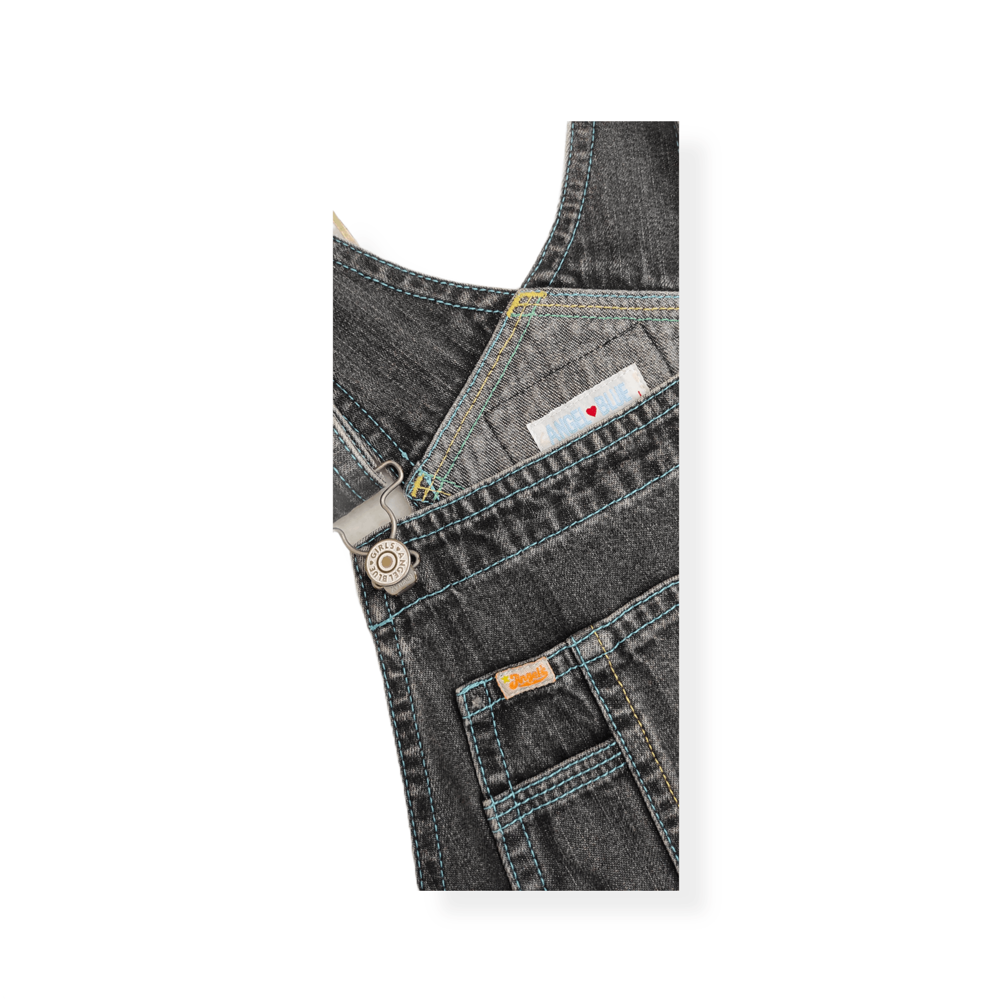 Angel Blue Archive 1990's ANGEL BLUE painter denim waistband overalls Size US 31 - 9 Thumbnail