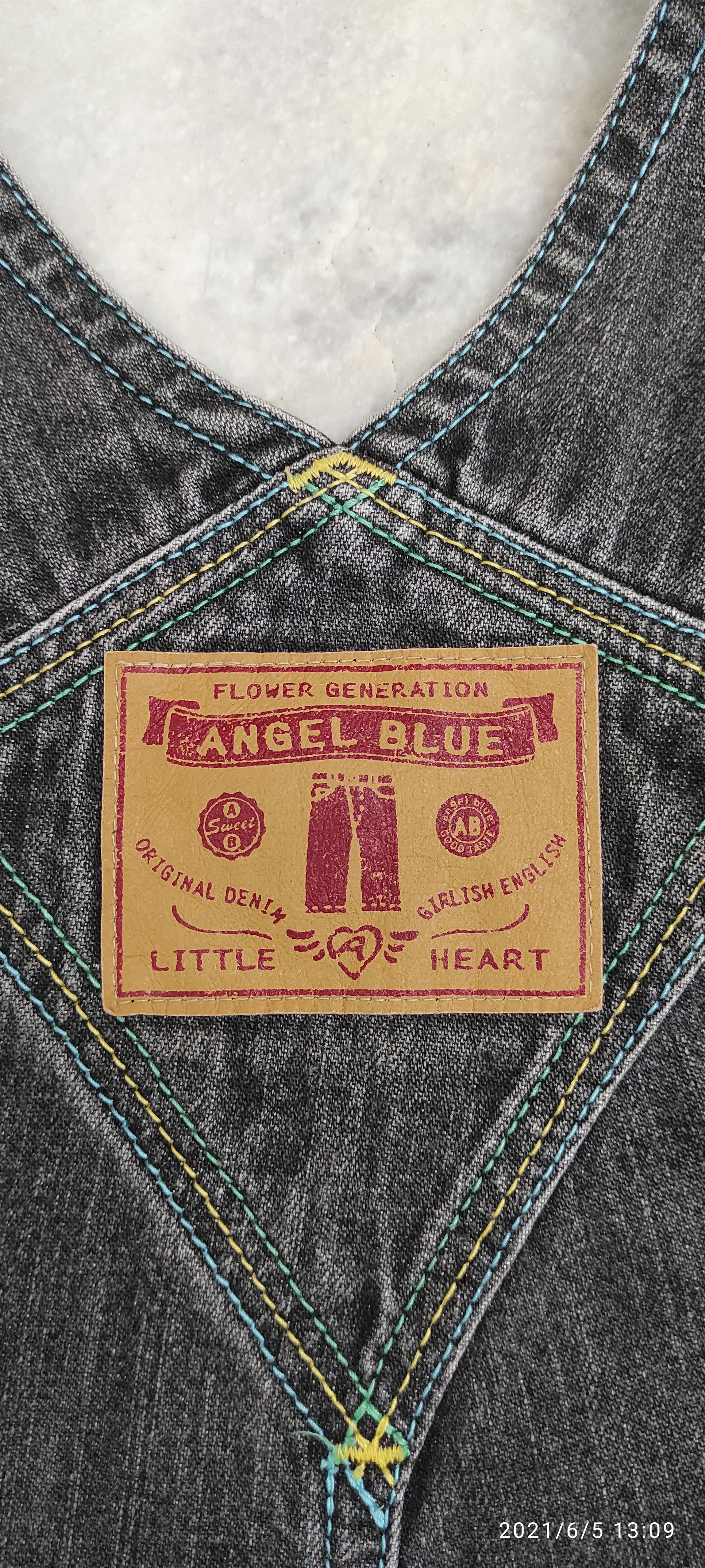 Angel Blue Archive 1990's ANGEL BLUE painter denim waistband overalls Size US 31 - 20 Thumbnail