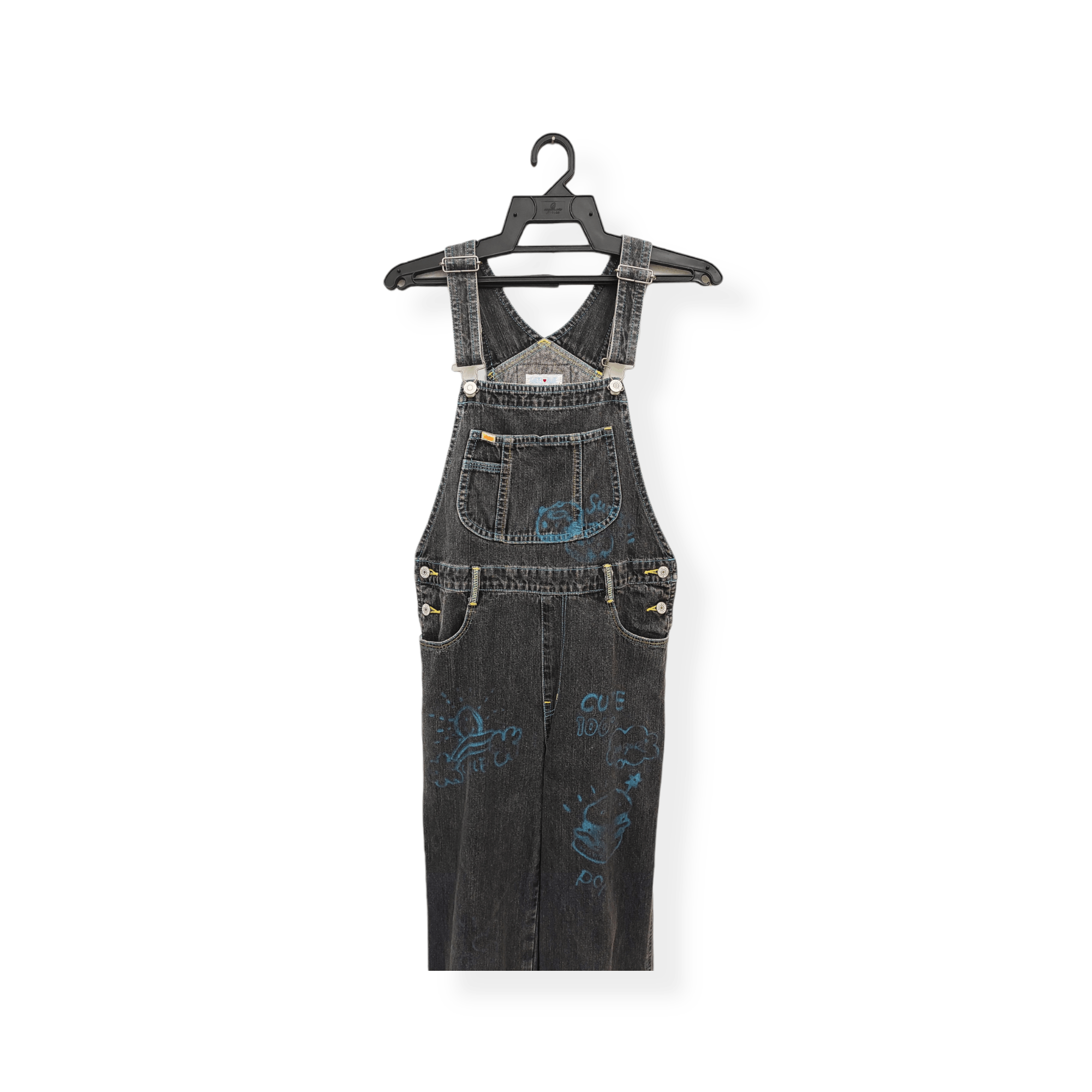 Angel Blue Archive 1990's ANGEL BLUE painter denim waistband overalls Size US 31 - 14 Thumbnail