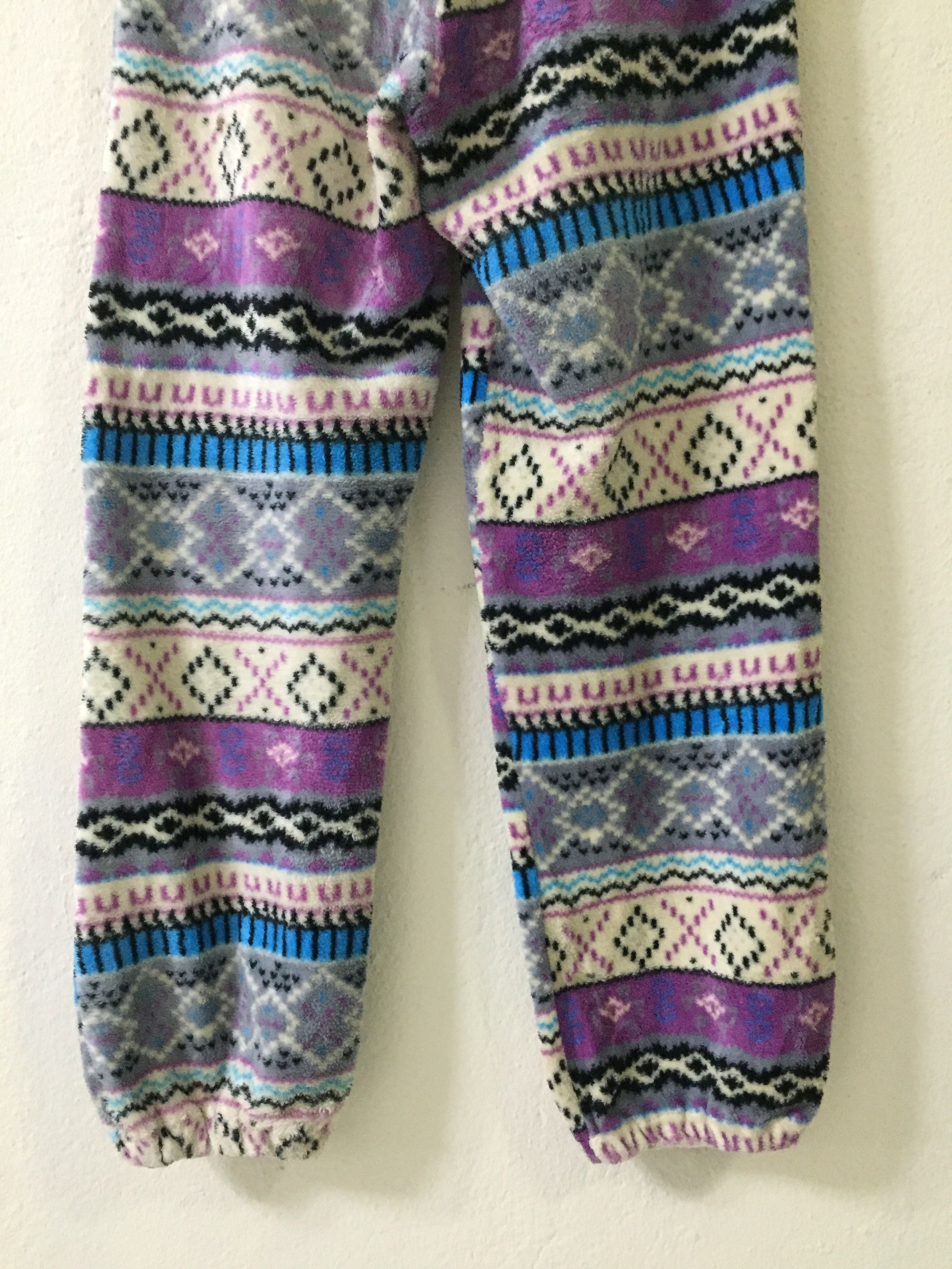 Japanese Brand Unbranded Aztec Navajo Hawaiian Style Fleece Pants Size US 31 - 5 Thumbnail