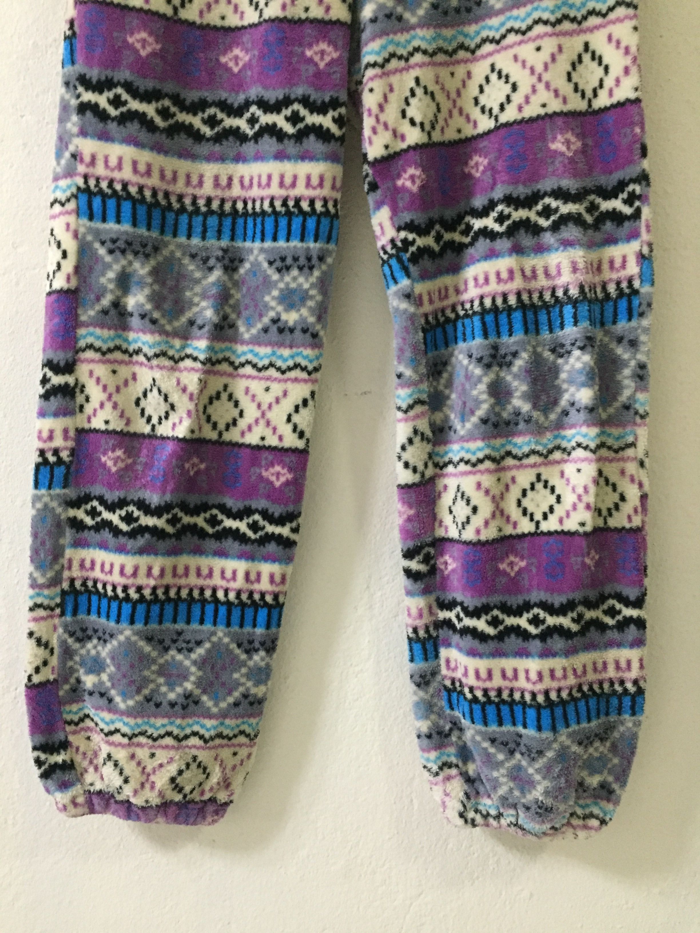 Japanese Brand Unbranded Aztec Navajo Hawaiian Style Fleece Pants Size US 31 - 2 Thumbnail