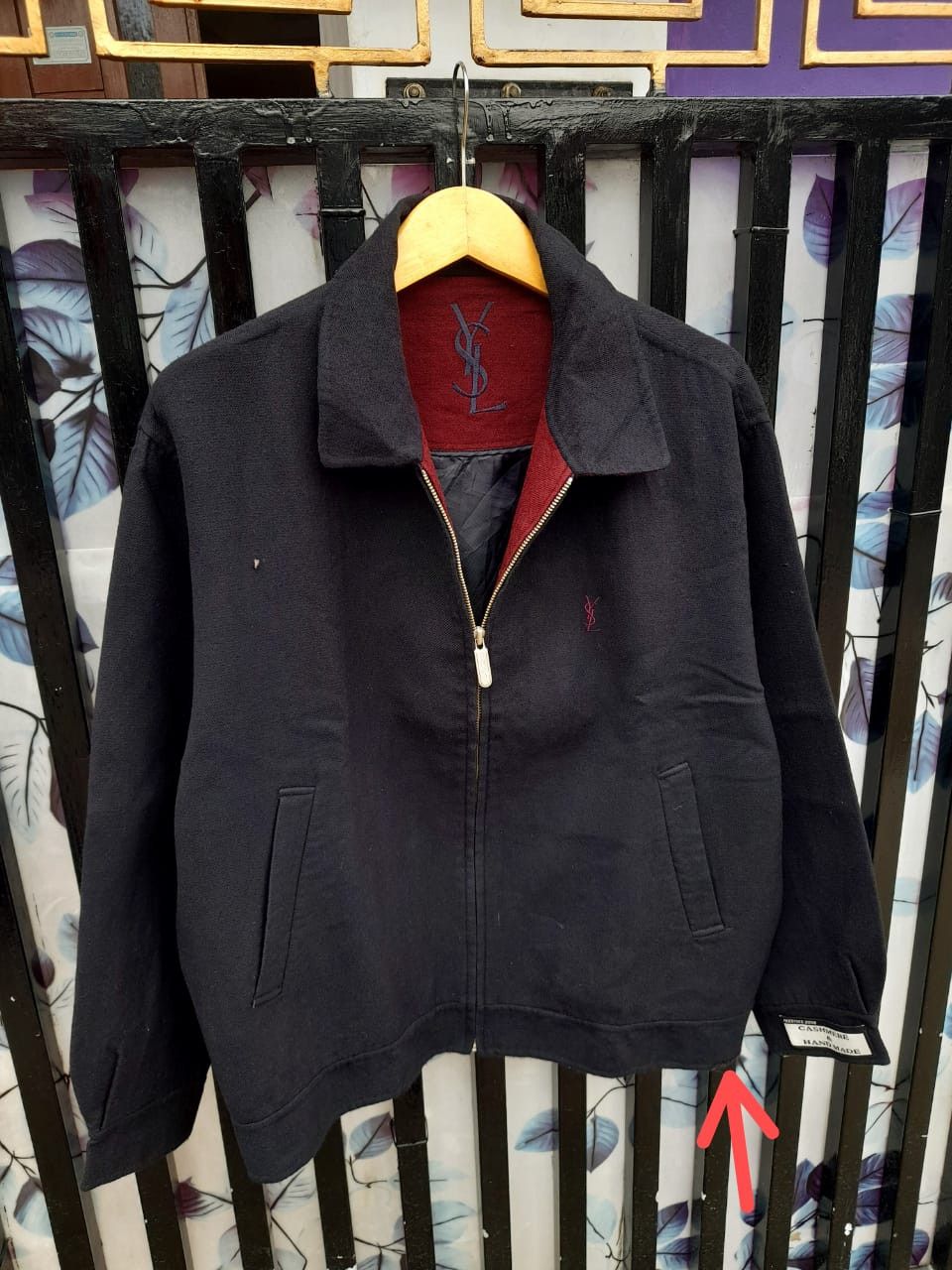 ジャケット・アウター Vintage Yves Saint Laurent wool coat Vintage Yves Saint Laurent, YSL Gray/Blue 2 Buttons Wool