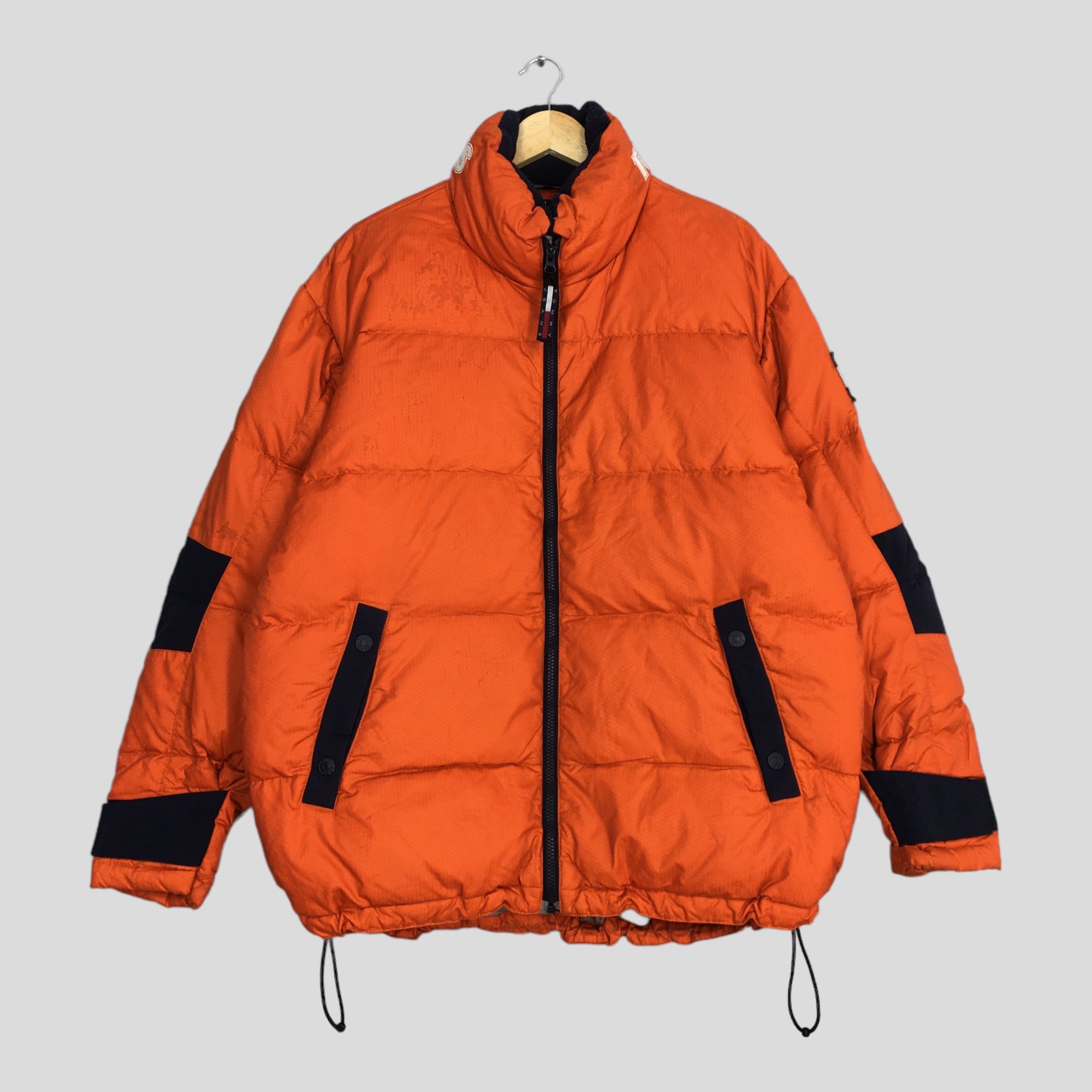 image of 90's Tommy Hilfiger Goose Down Puffer Jacket Medium in Orange, Men's