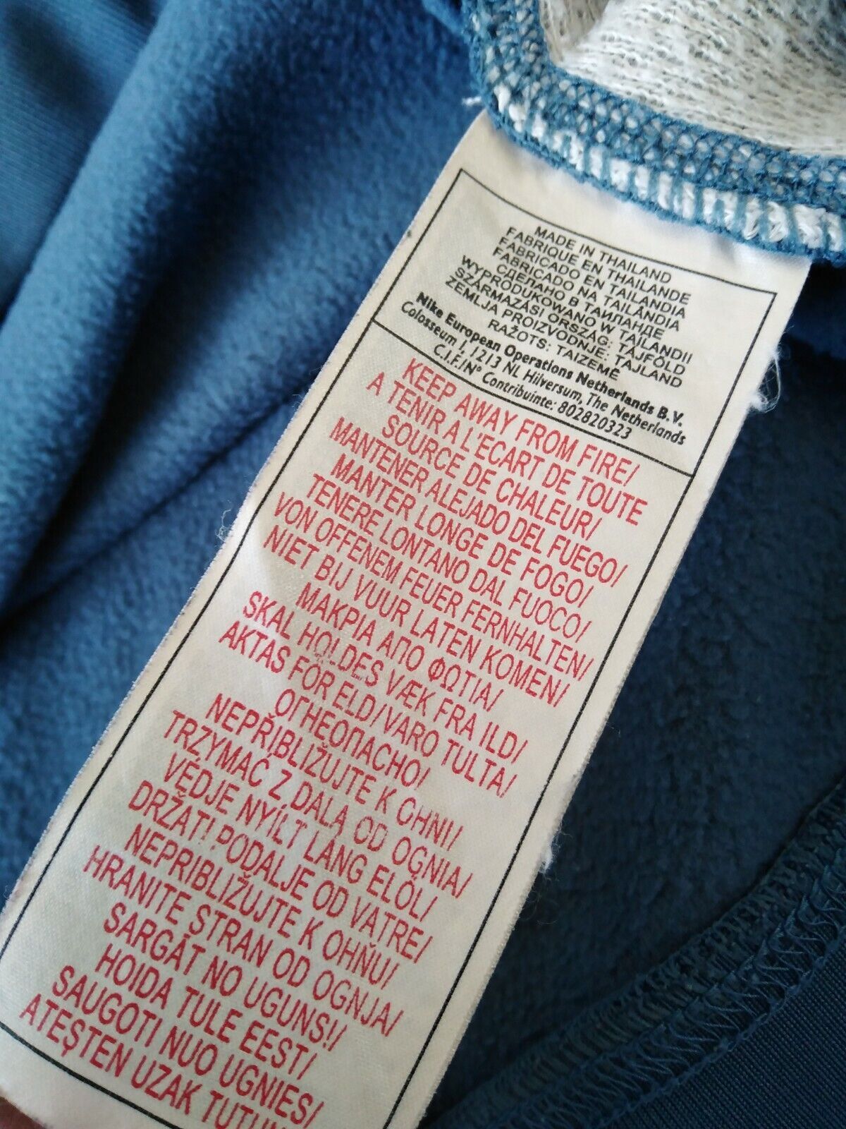 Nike 90s Vintage Nike Athletic Sweatshirt Jumper Big Swoosh Navy Size US L / EU 52-54 / 3 - 10 Thumbnail