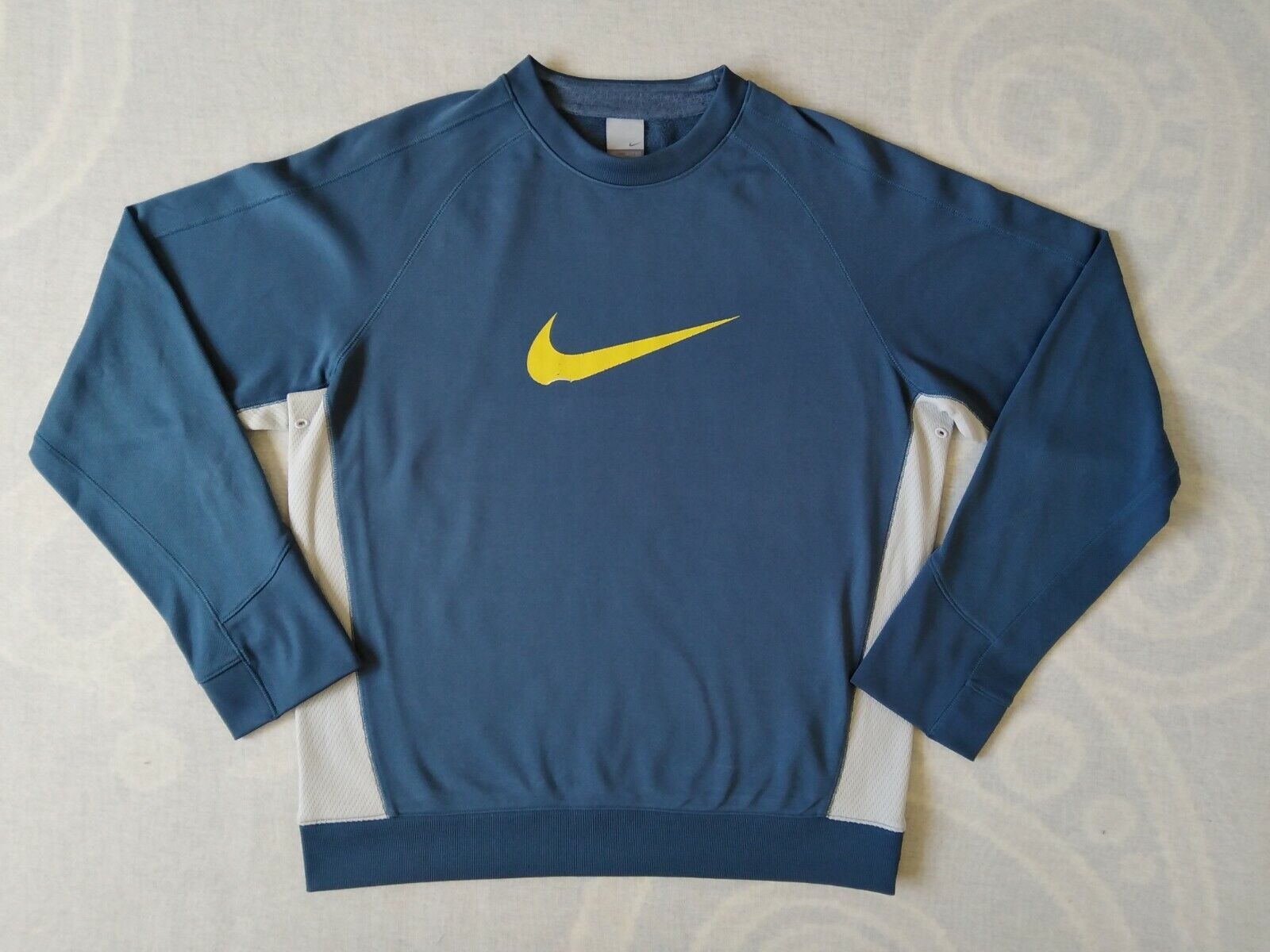 Nike 90s Vintage Nike Athletic Sweatshirt Jumper Big Swoosh Navy Size US L / EU 52-54 / 3 - 1 Thumbnail