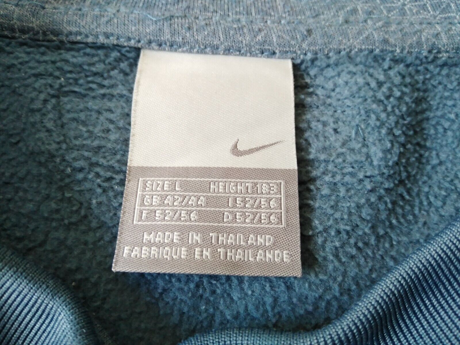Nike 90s Vintage Nike Athletic Sweatshirt Jumper Big Swoosh Navy Size US L / EU 52-54 / 3 - 5 Thumbnail