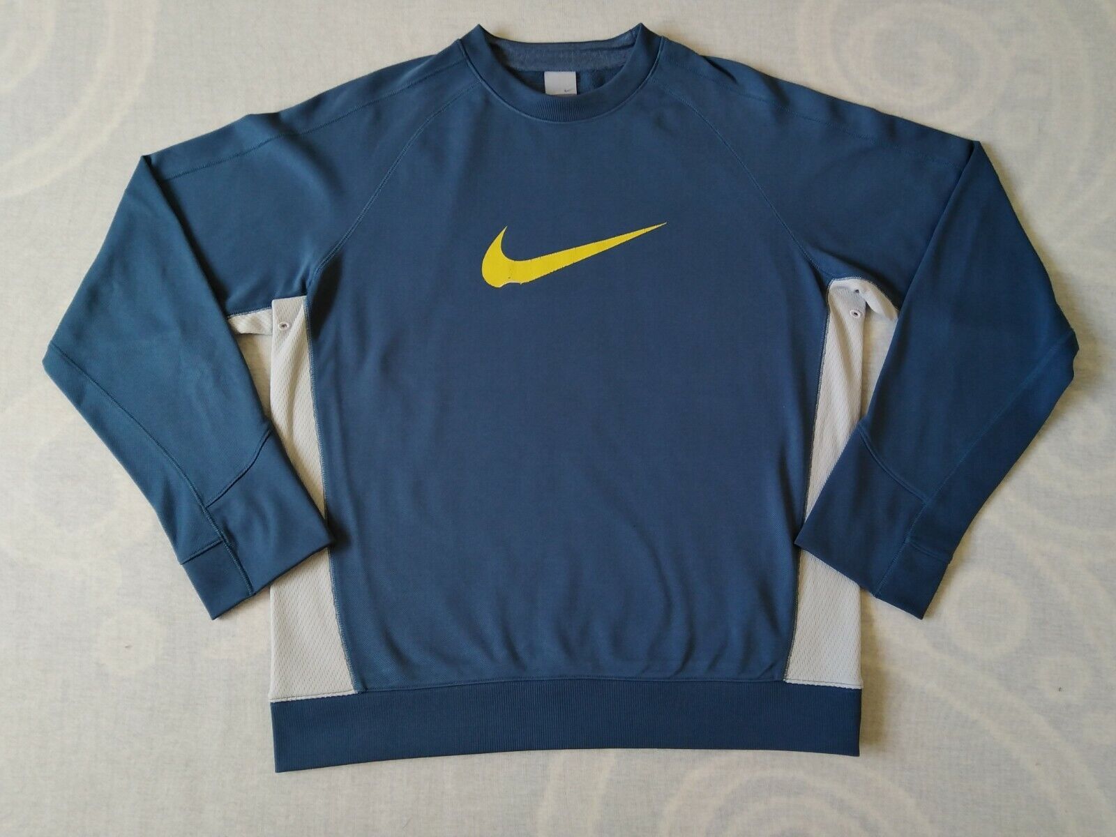 Nike 90s Vintage Nike Athletic Sweatshirt Jumper Big Swoosh Navy Size US L / EU 52-54 / 3 - 4 Thumbnail